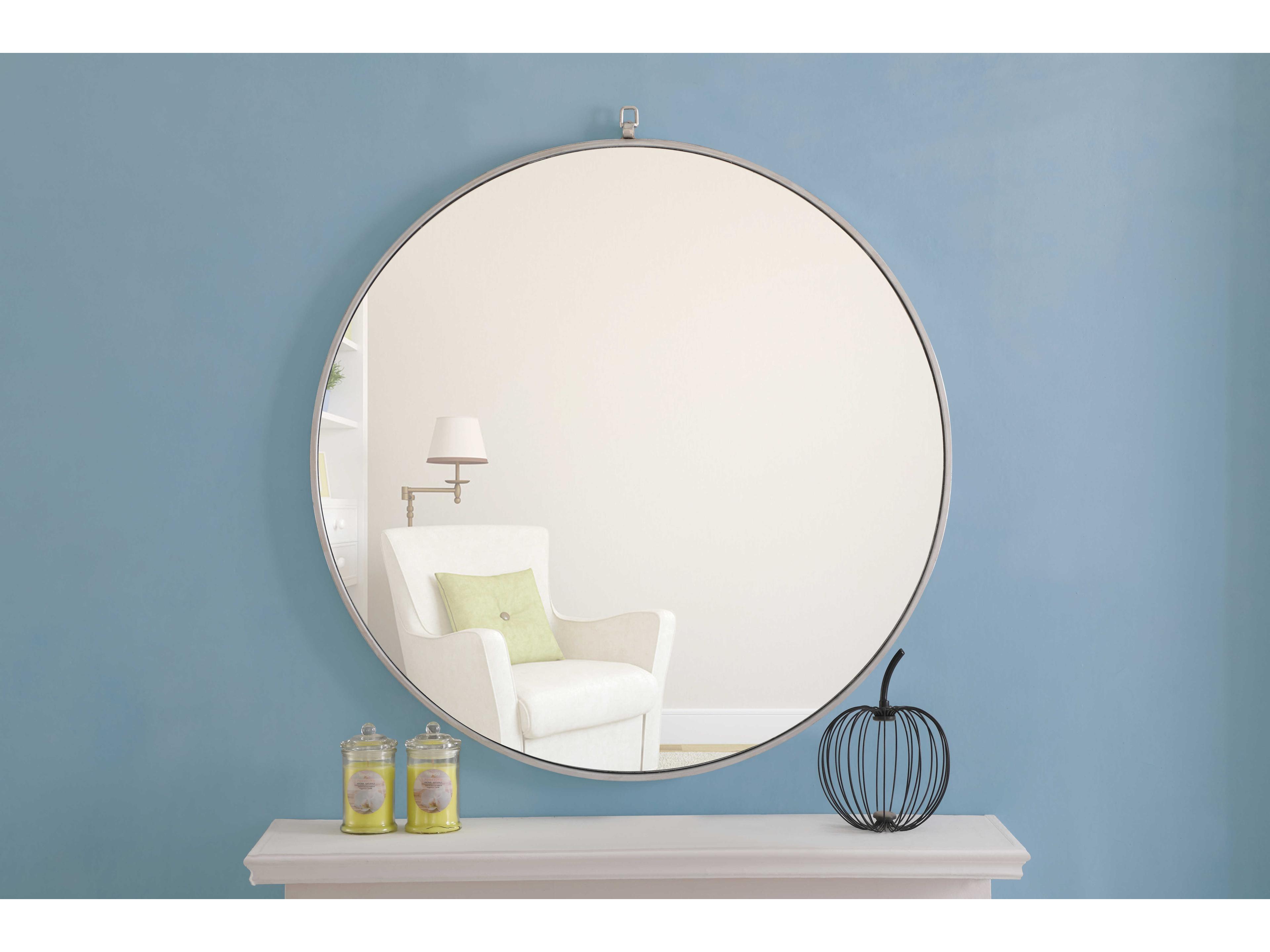 Elegant Lighting Eternity Silver Round Wall Mirror