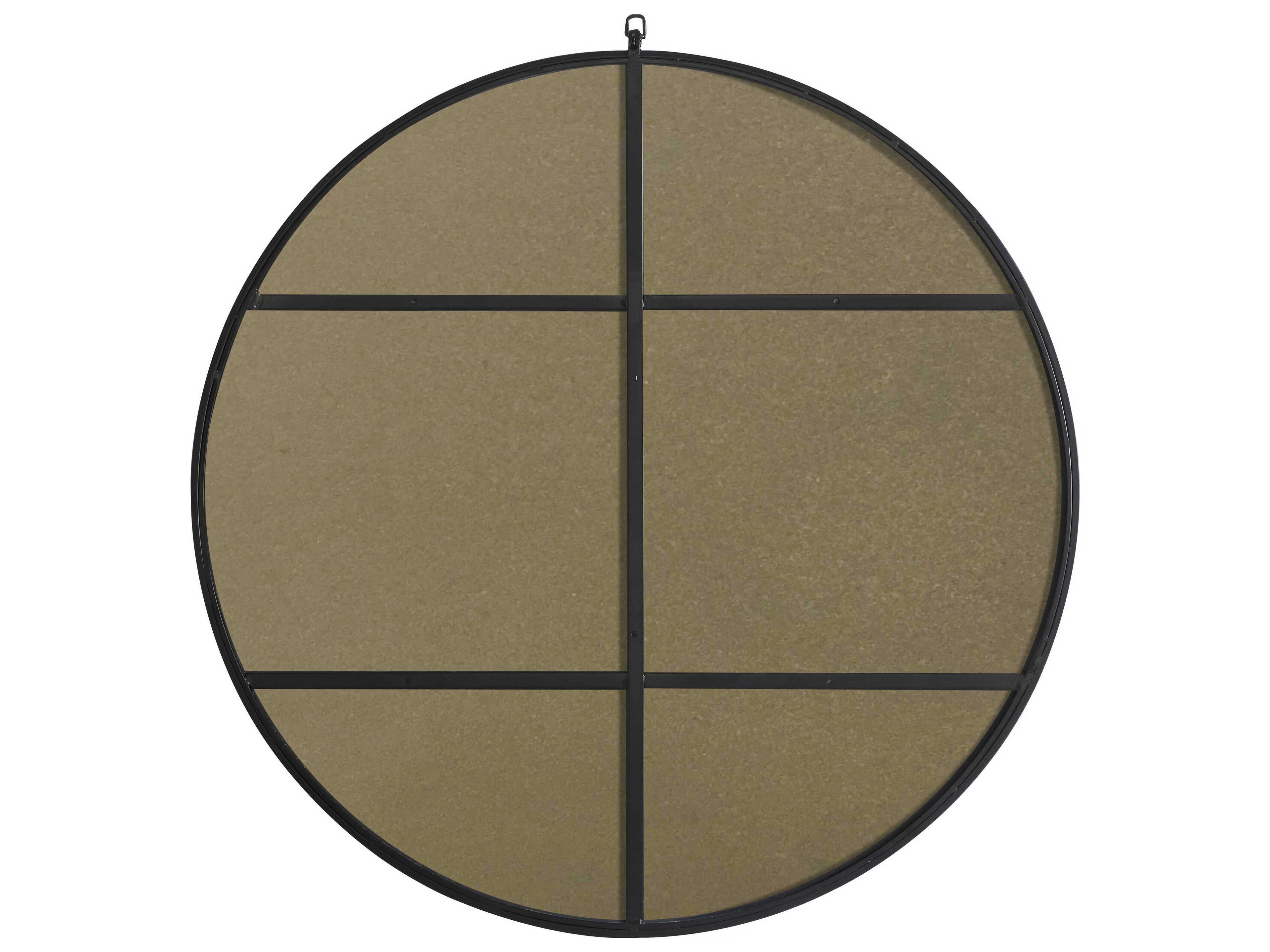 Elegant Lighting Eternity Black Round Wall Mirror