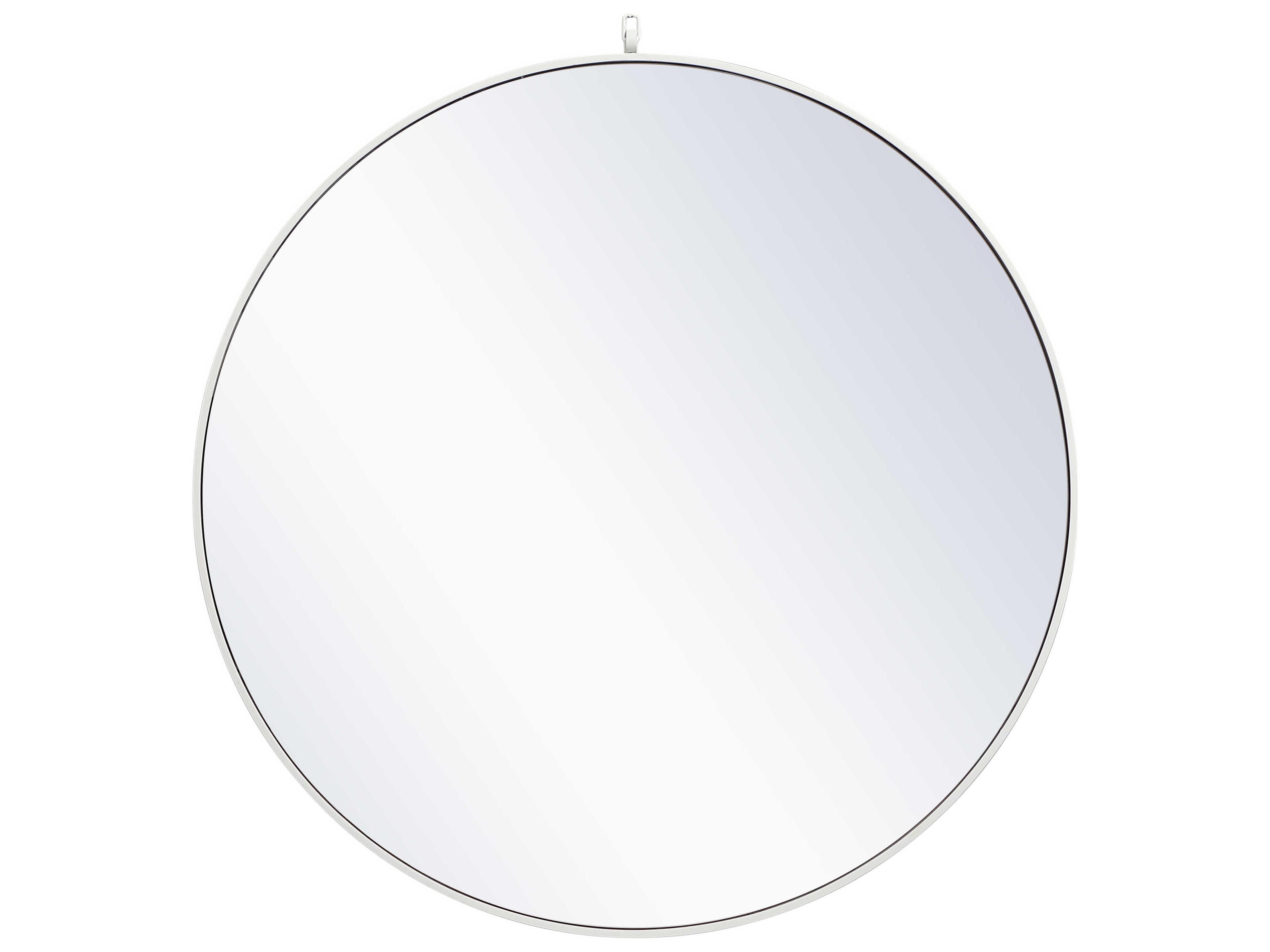 Eternity White Round Wall Mirror
