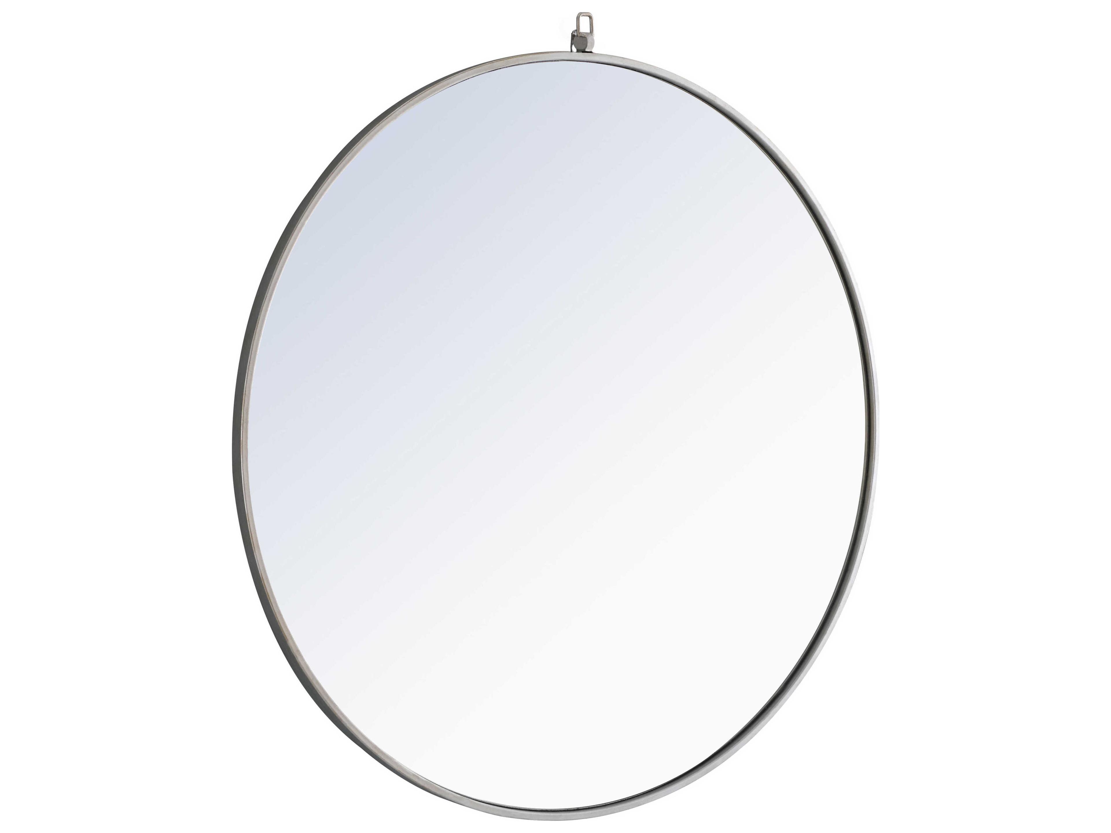 Elegant Lighting Eternity Silver Round Wall Mirror