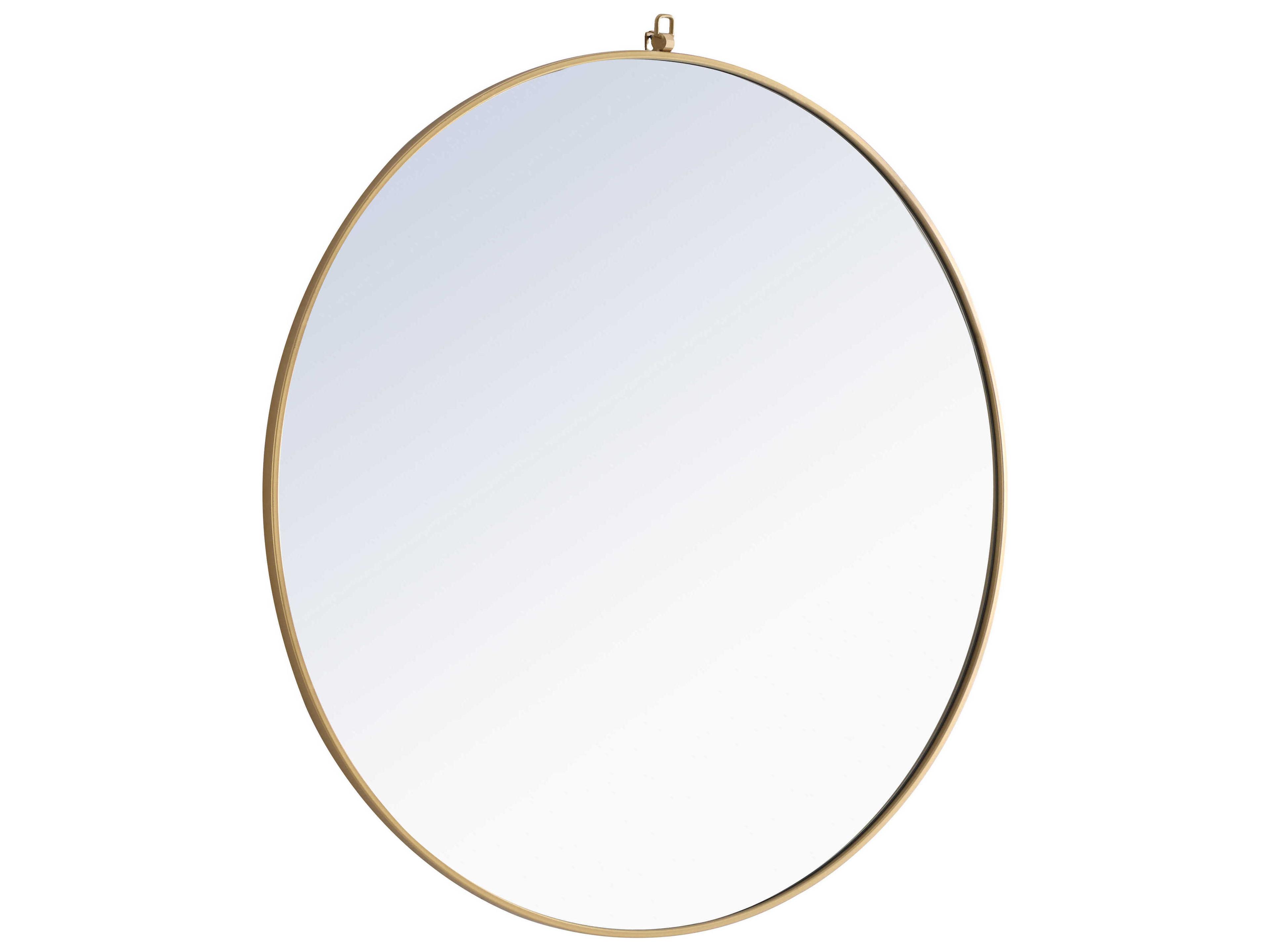 Elegant Lighting Eternity Brass Round Wall Mirror