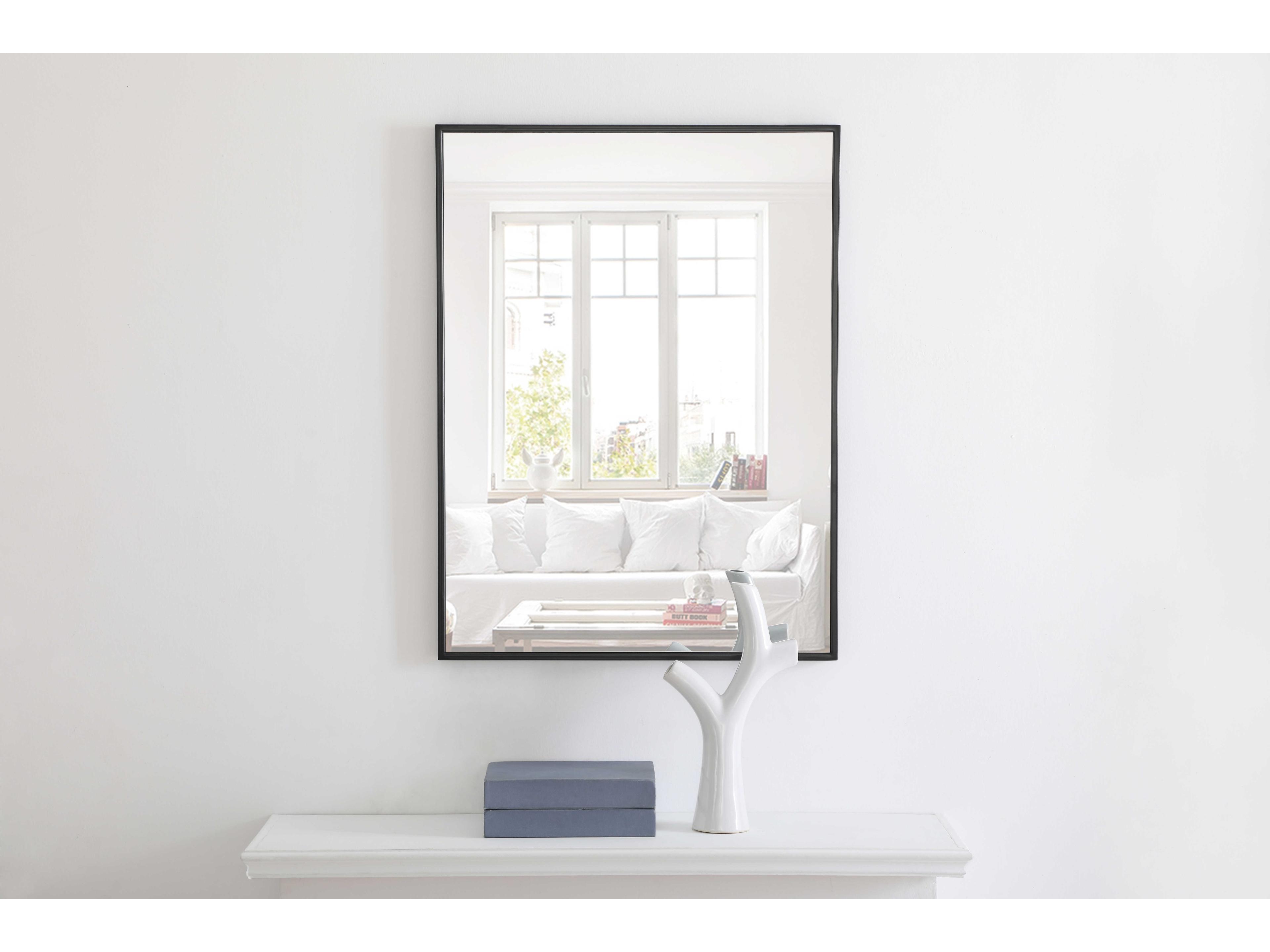 Elegant Lighting Eternity Black Rectangular Wall Mirror