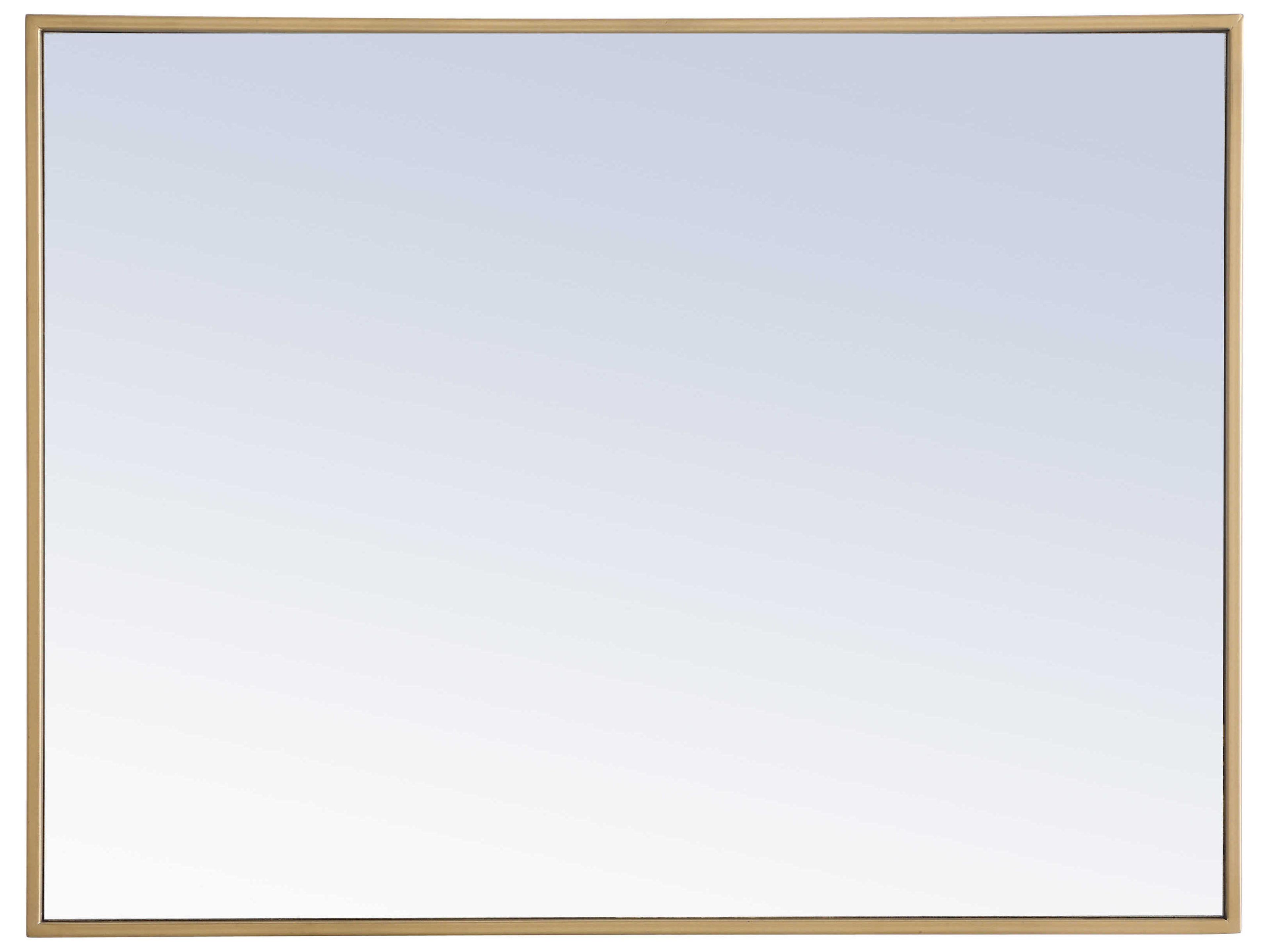 Elegant Lighting Eternity Brass Rectangular Wall Mirror