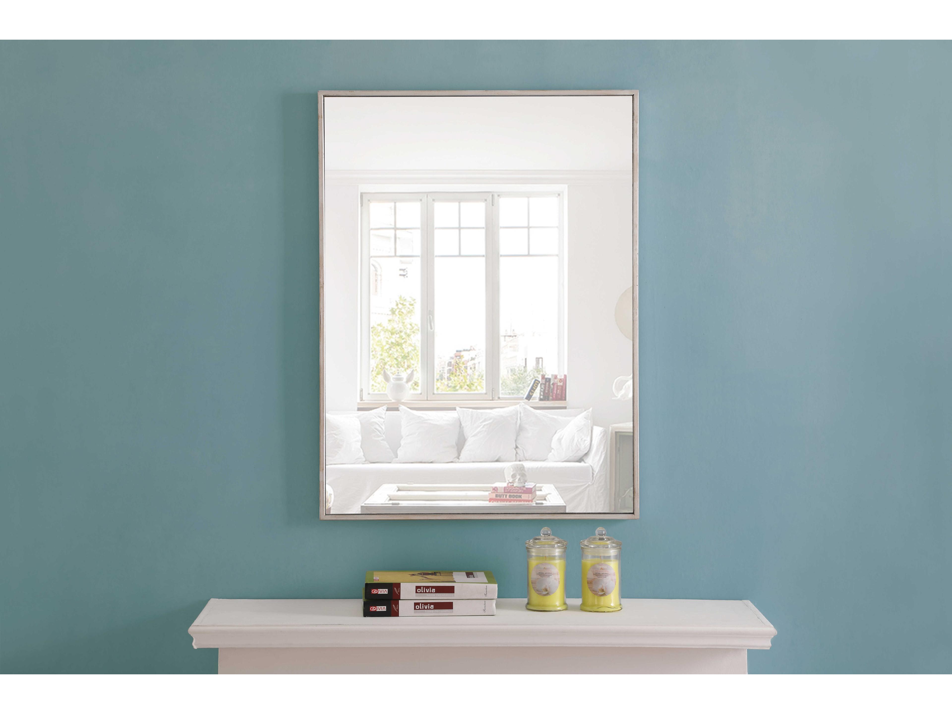 Elegant Lighting Eternity Silver Rectangular Wall Mirror