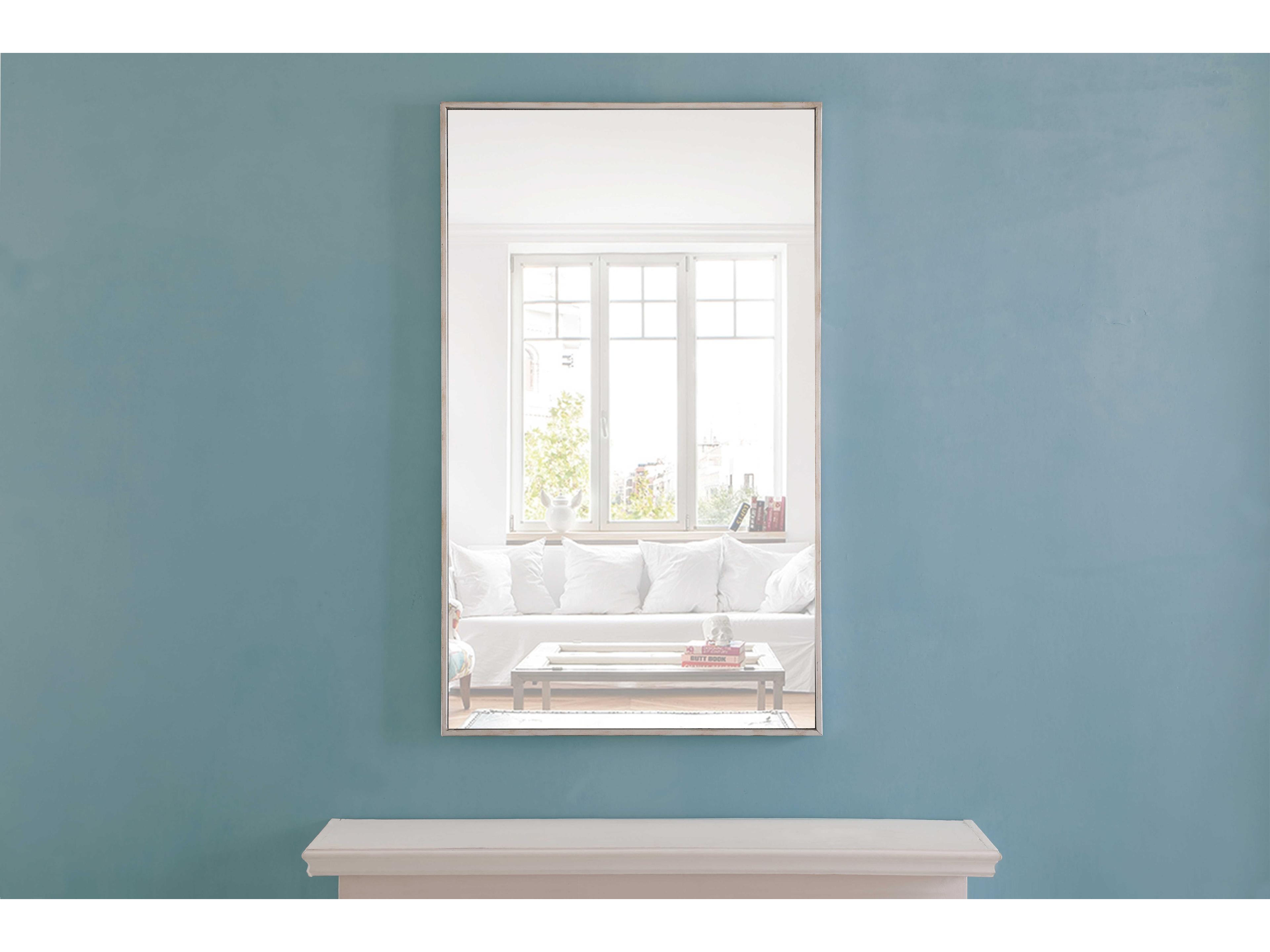 Elegant Lighting Eternity Silver Rectangular Wall Mirror