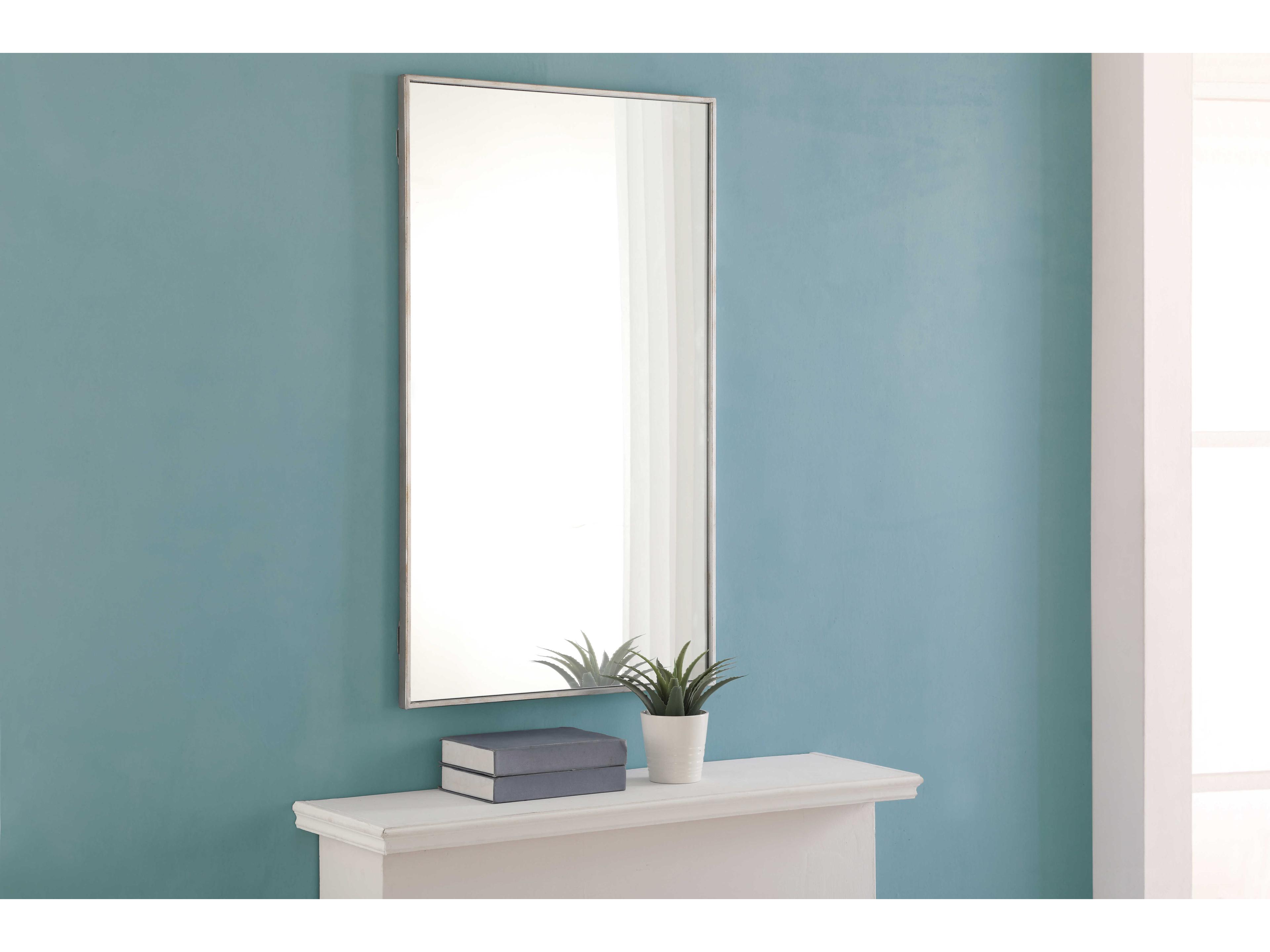 Elegant Lighting Eternity Silver Rectangular Wall Mirror