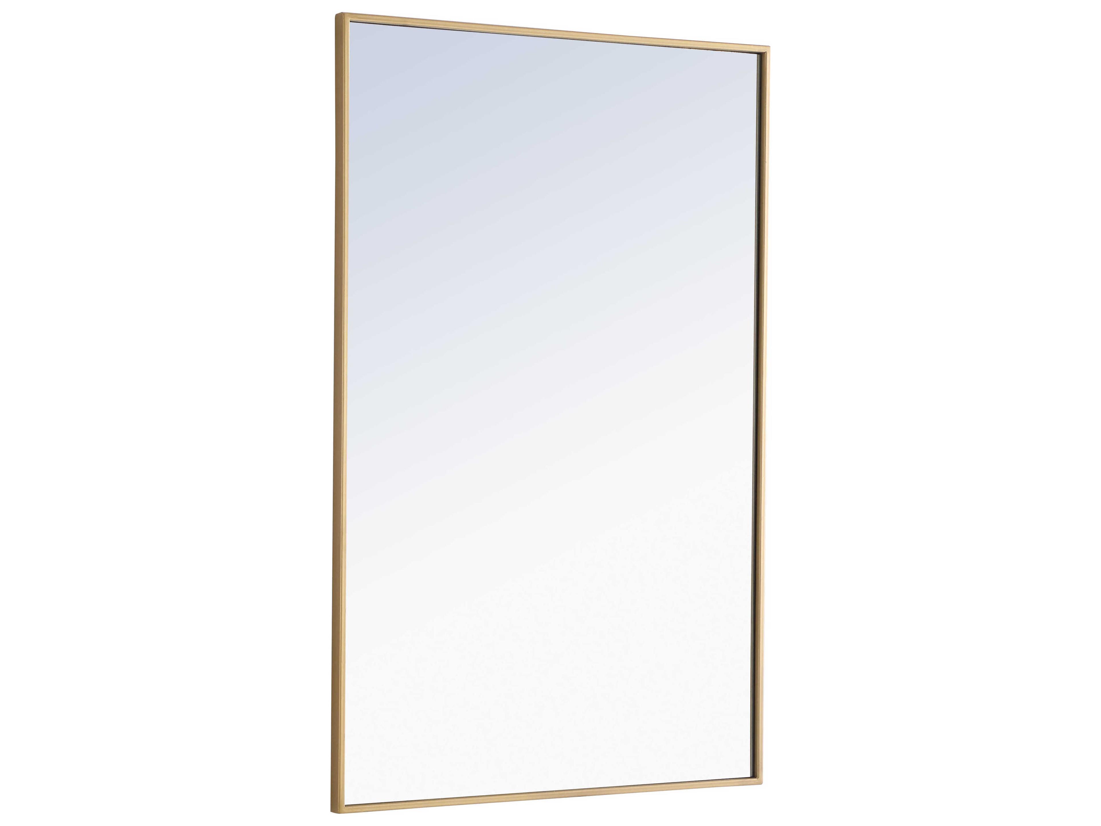 Elegant Lighting Eternity Brass Rectangular Wall Mirror