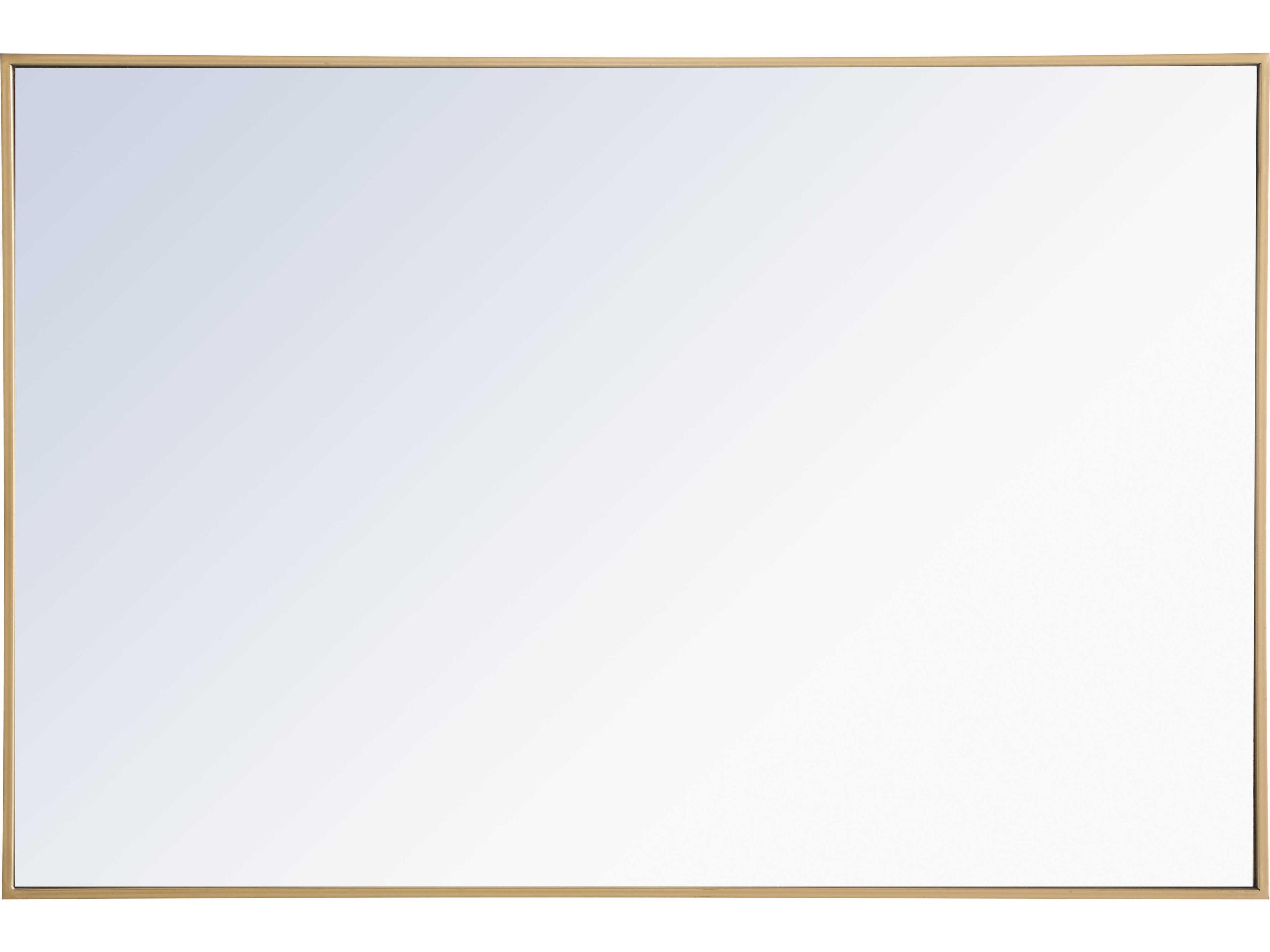 Elegant Lighting Eternity Brass Rectangular Wall Mirror