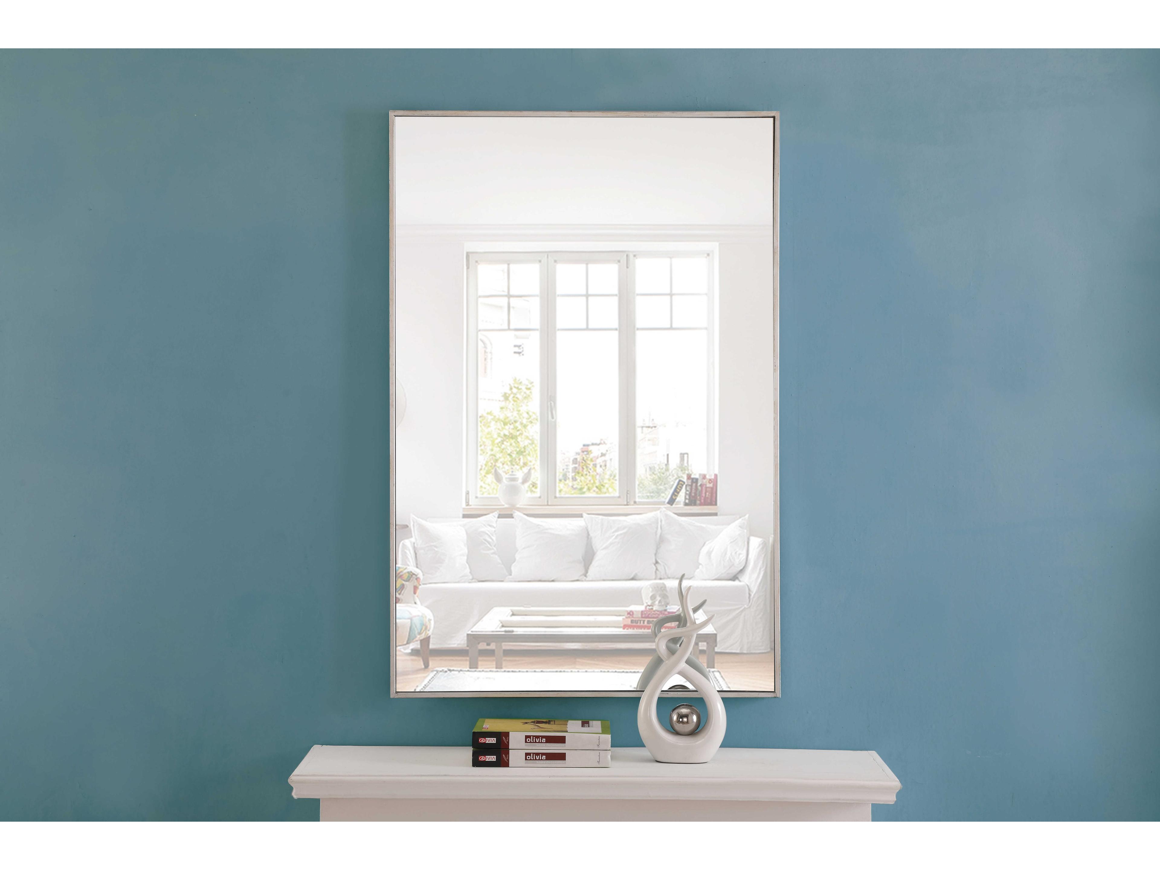 Elegant Lighting Eternity Silver Rectangular Wall Mirror