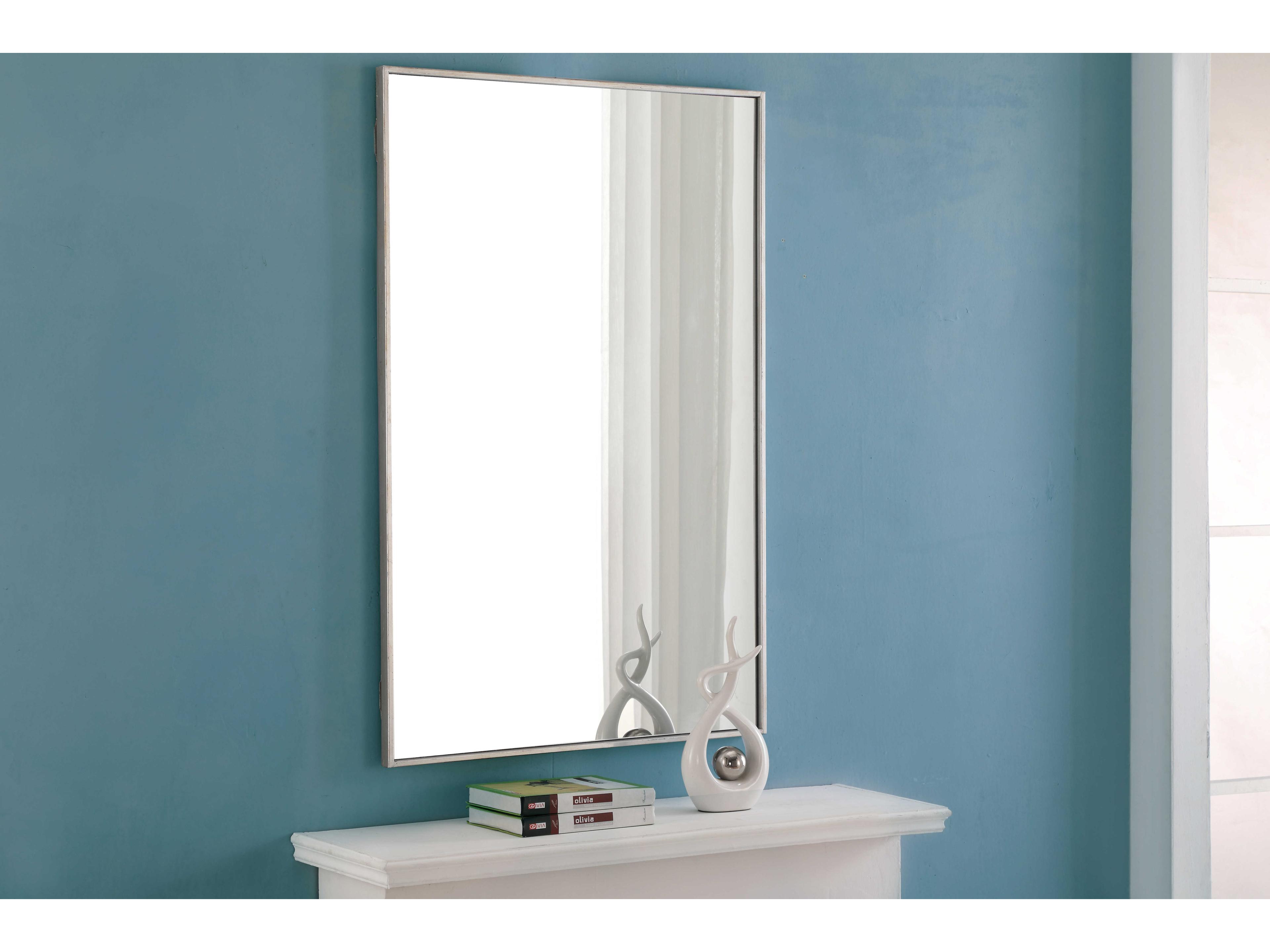 Elegant Lighting Eternity Silver Rectangular Wall Mirror