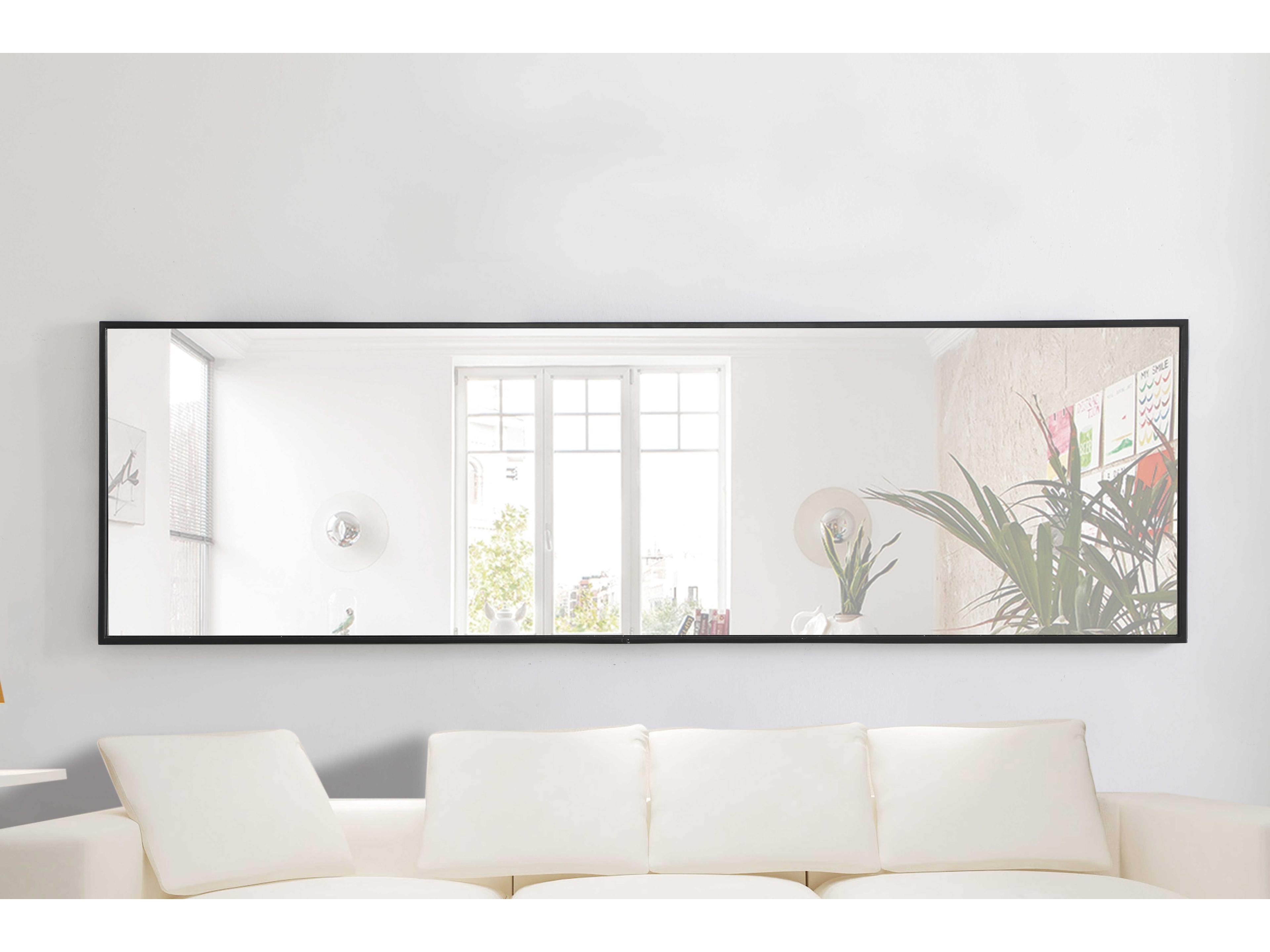 Elegant Lighting Eternity Black Rectangular Wall Mirror