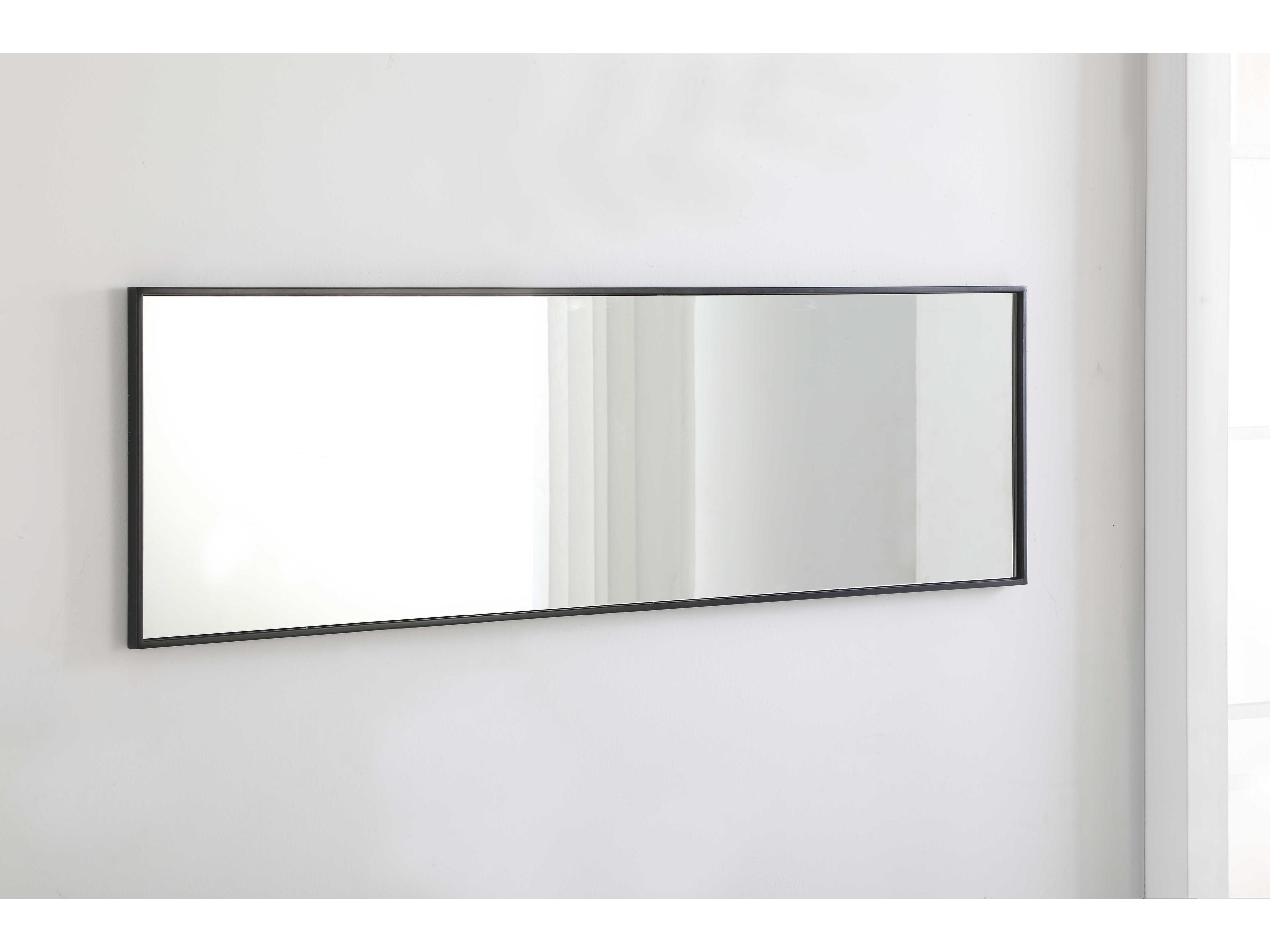 Elegant Lighting Eternity Black Rectangular Wall Mirror