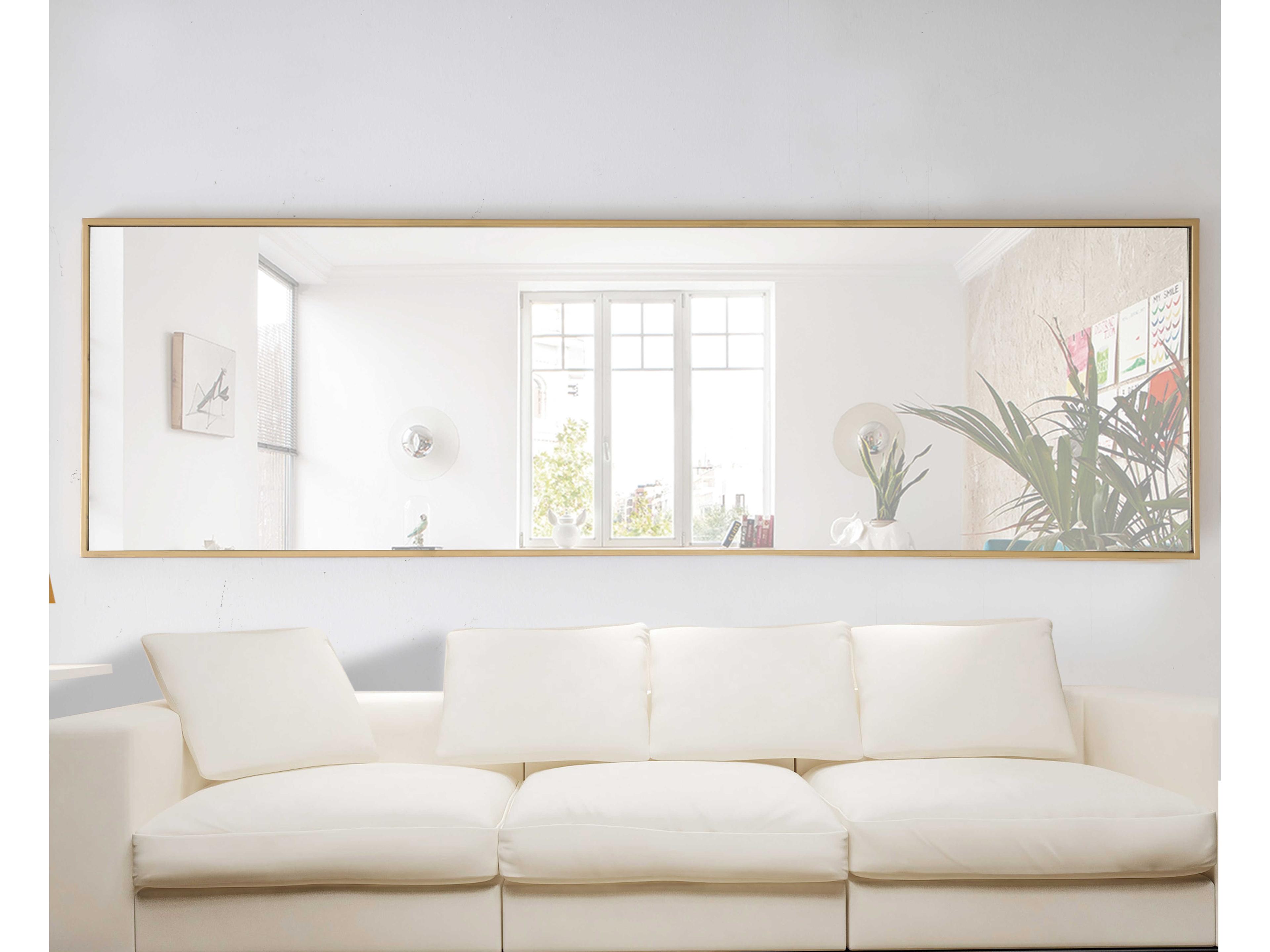 Elegant Lighting Eternity Brass Rectangular Wall Mirror