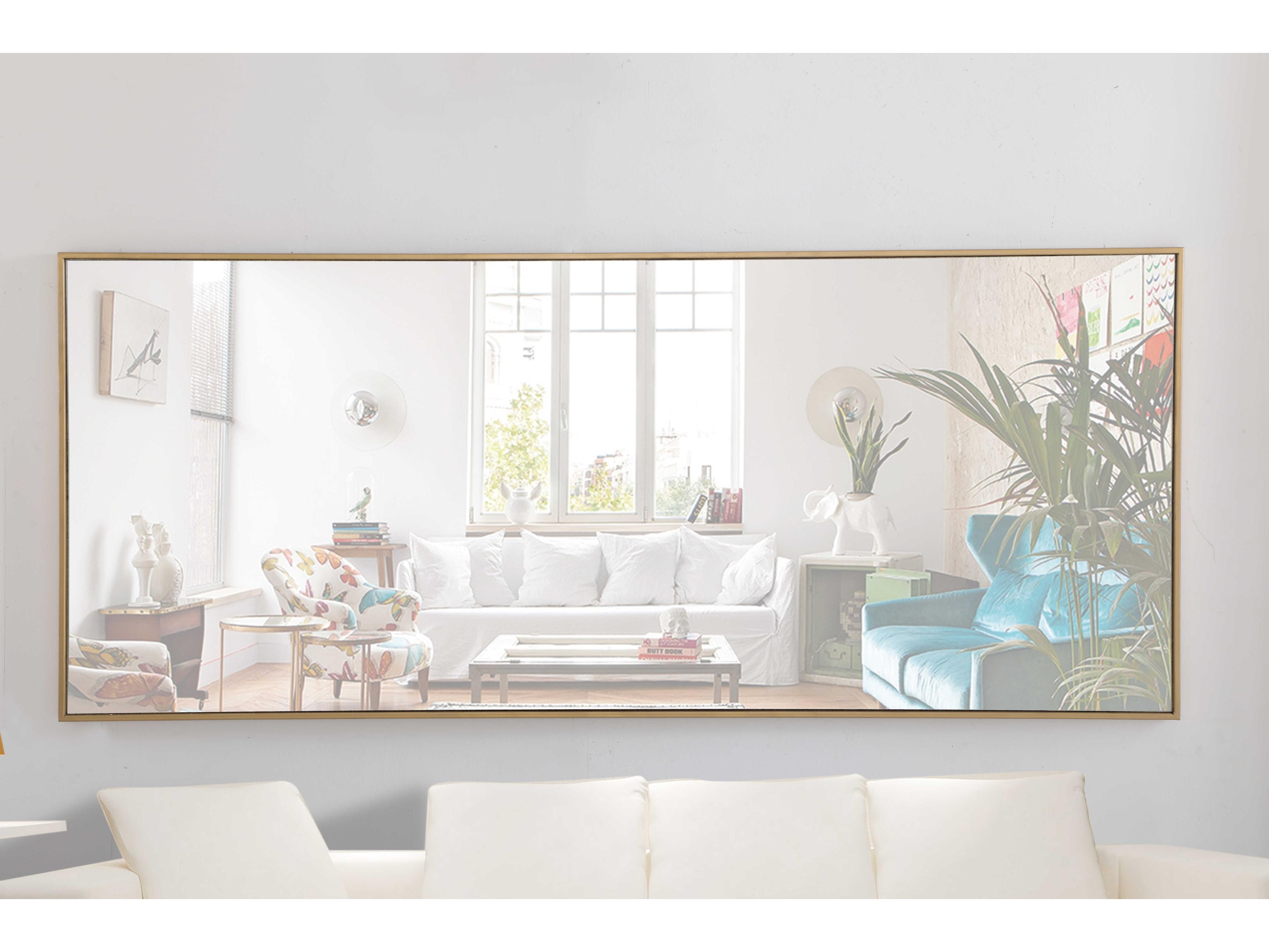 Elegant Lighting Eternity Brass Rectangular Wall Mirror