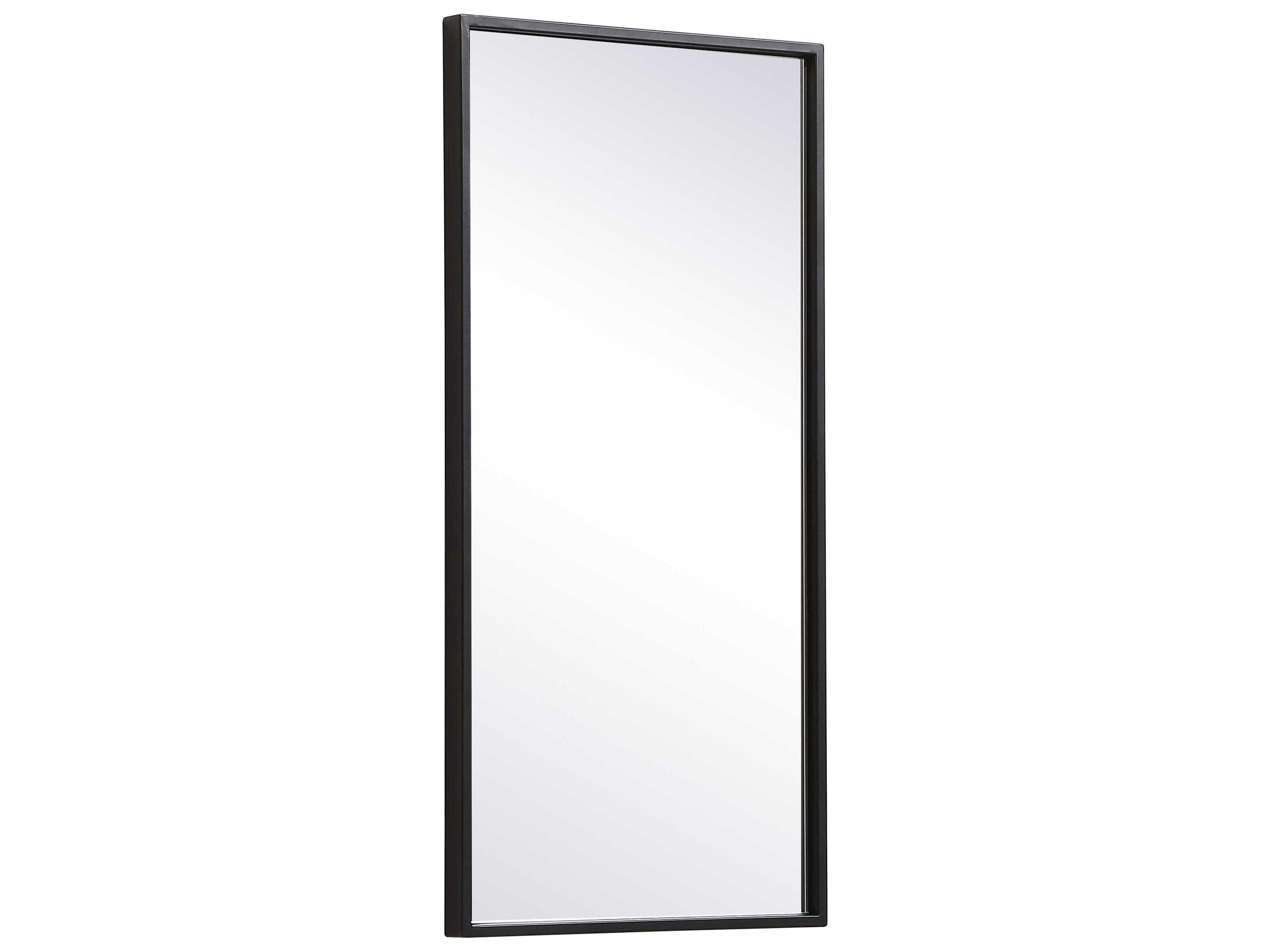 Elegant Lighting Eternity Black Rectangular Wall Mirror