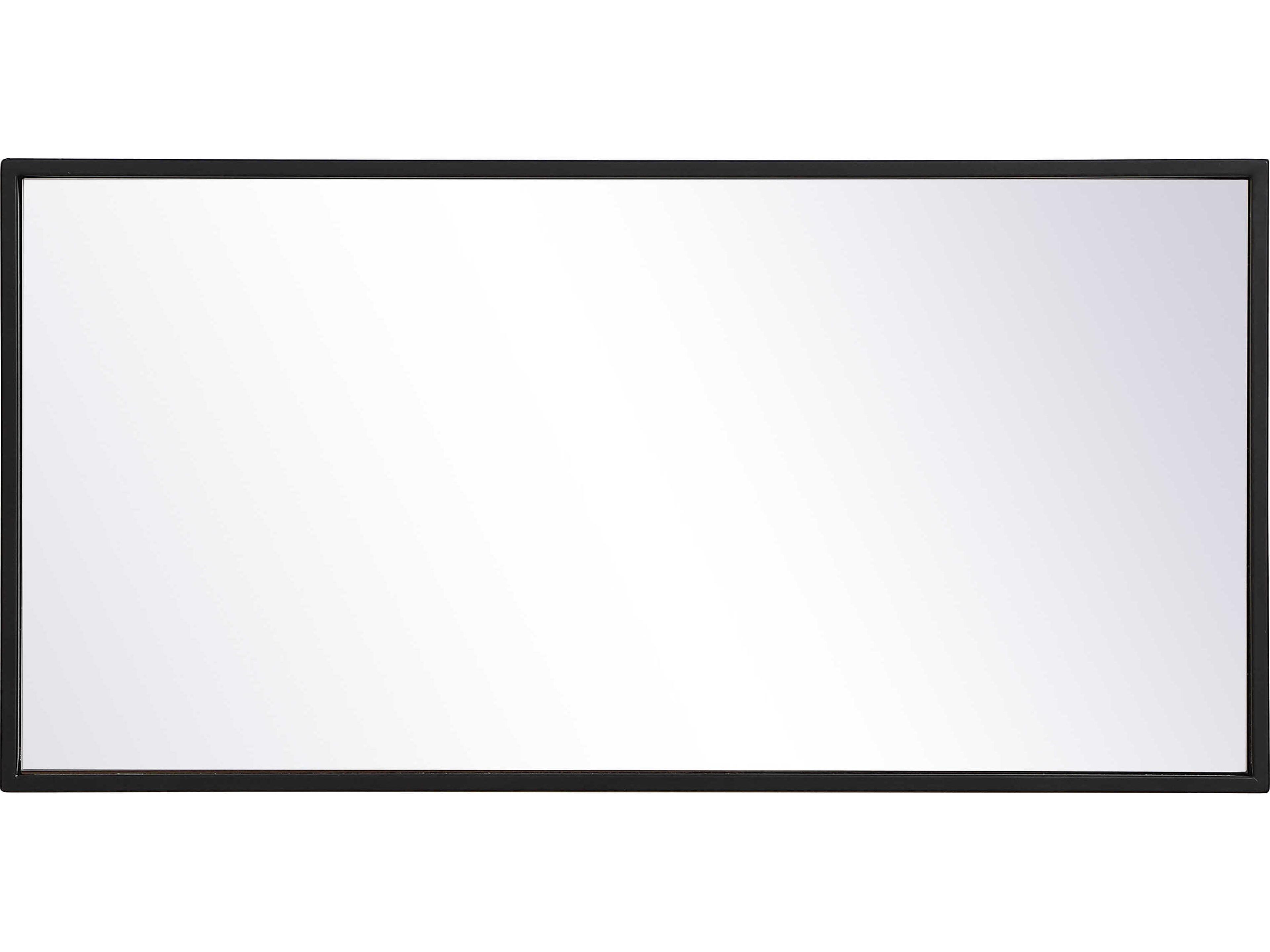 Elegant Lighting Eternity Black Rectangular Wall Mirror