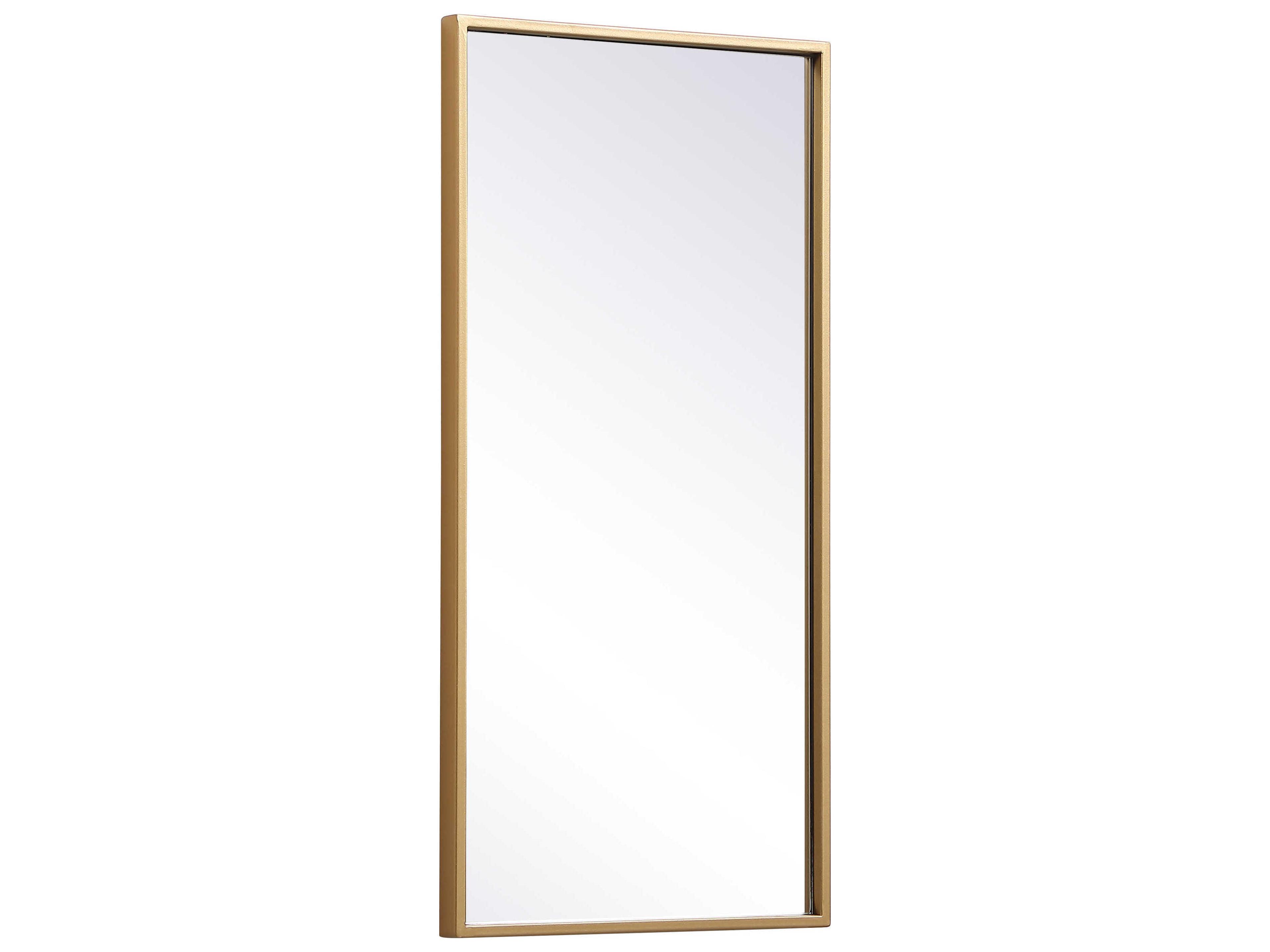 Elegant Lighting Eternity Brass Rectangular Wall Mirror