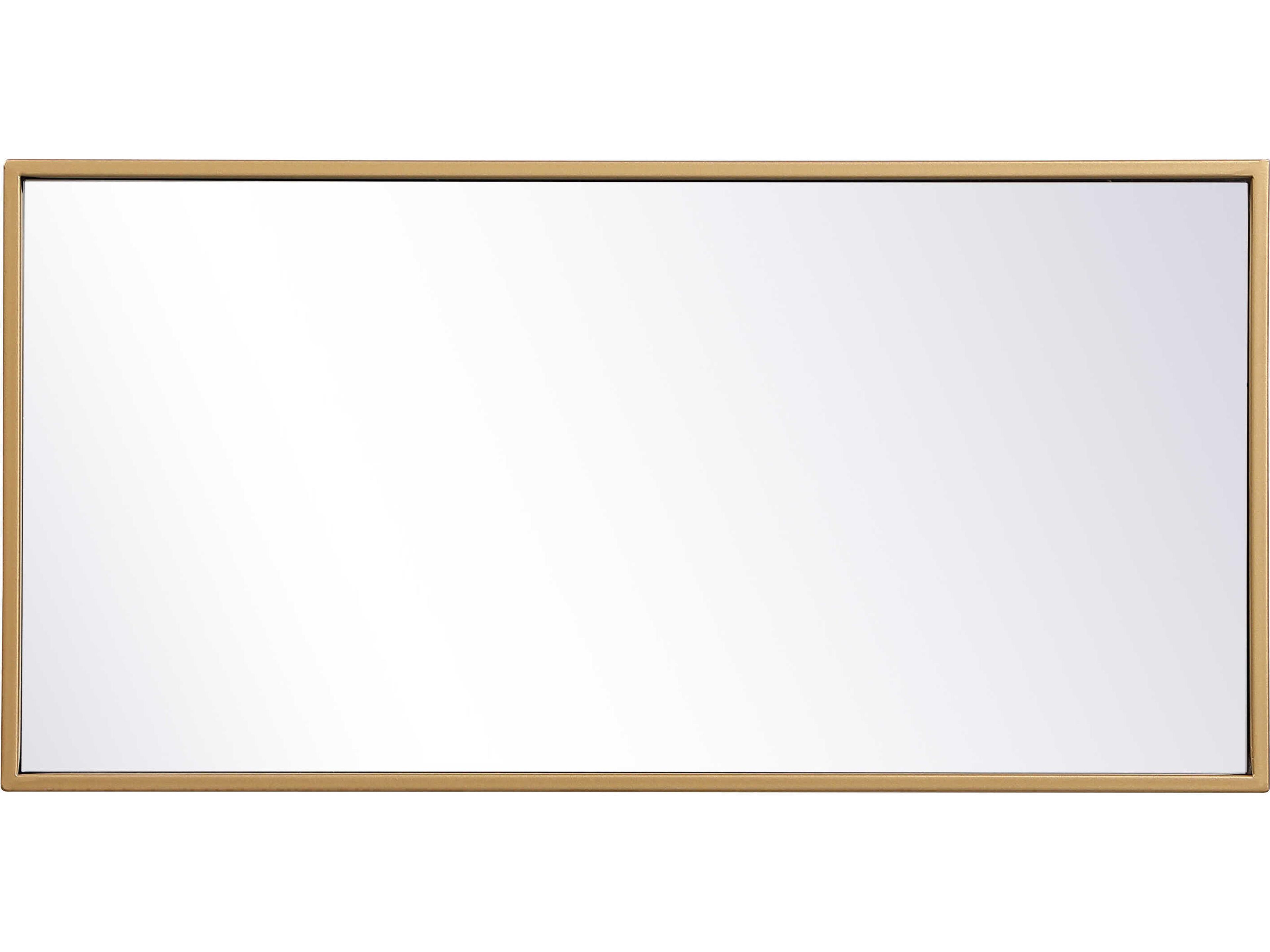 Elegant Lighting Eternity Brass Rectangular Wall Mirror