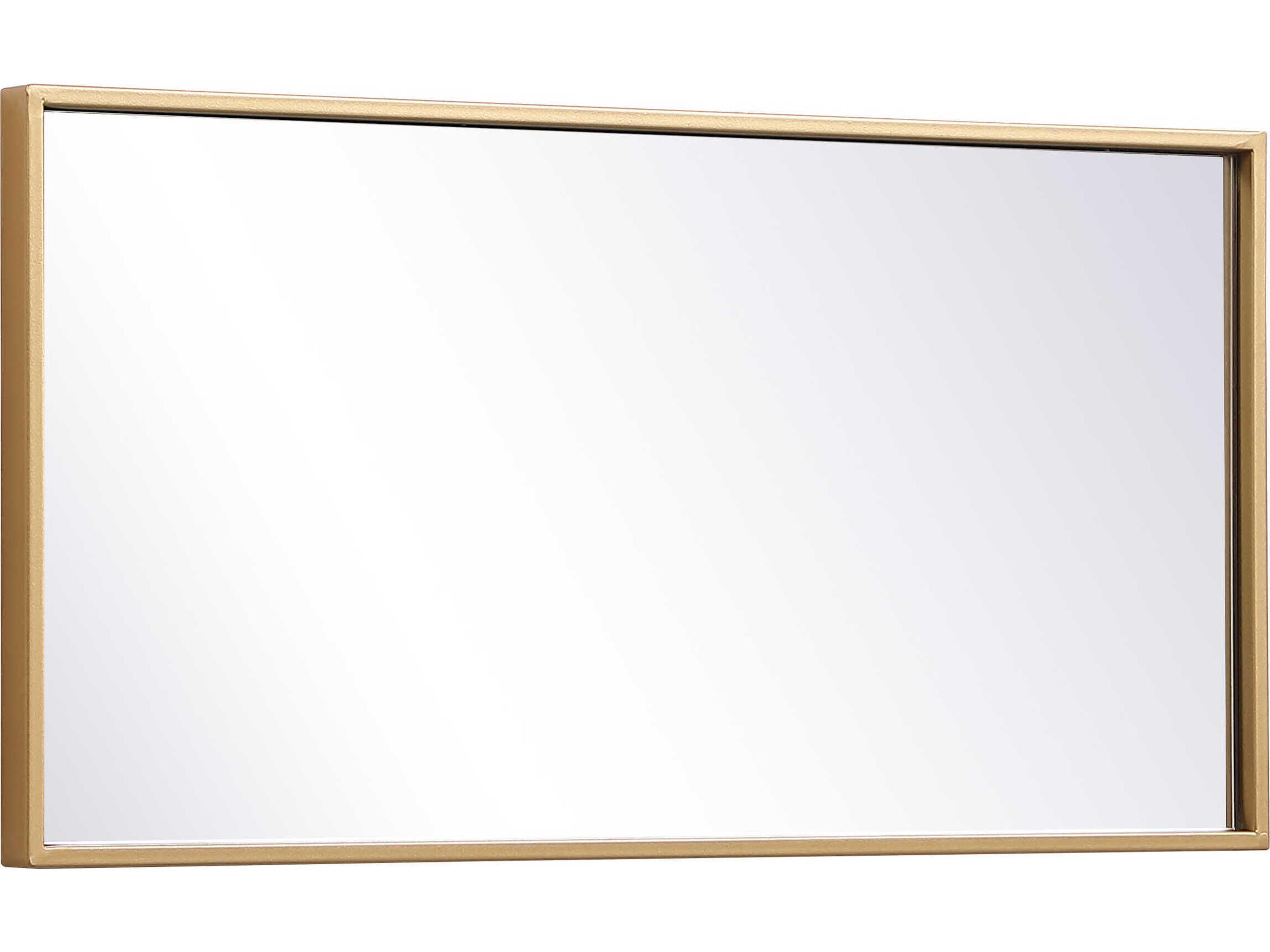 Elegant Lighting Eternity Brass Rectangular Wall Mirror
