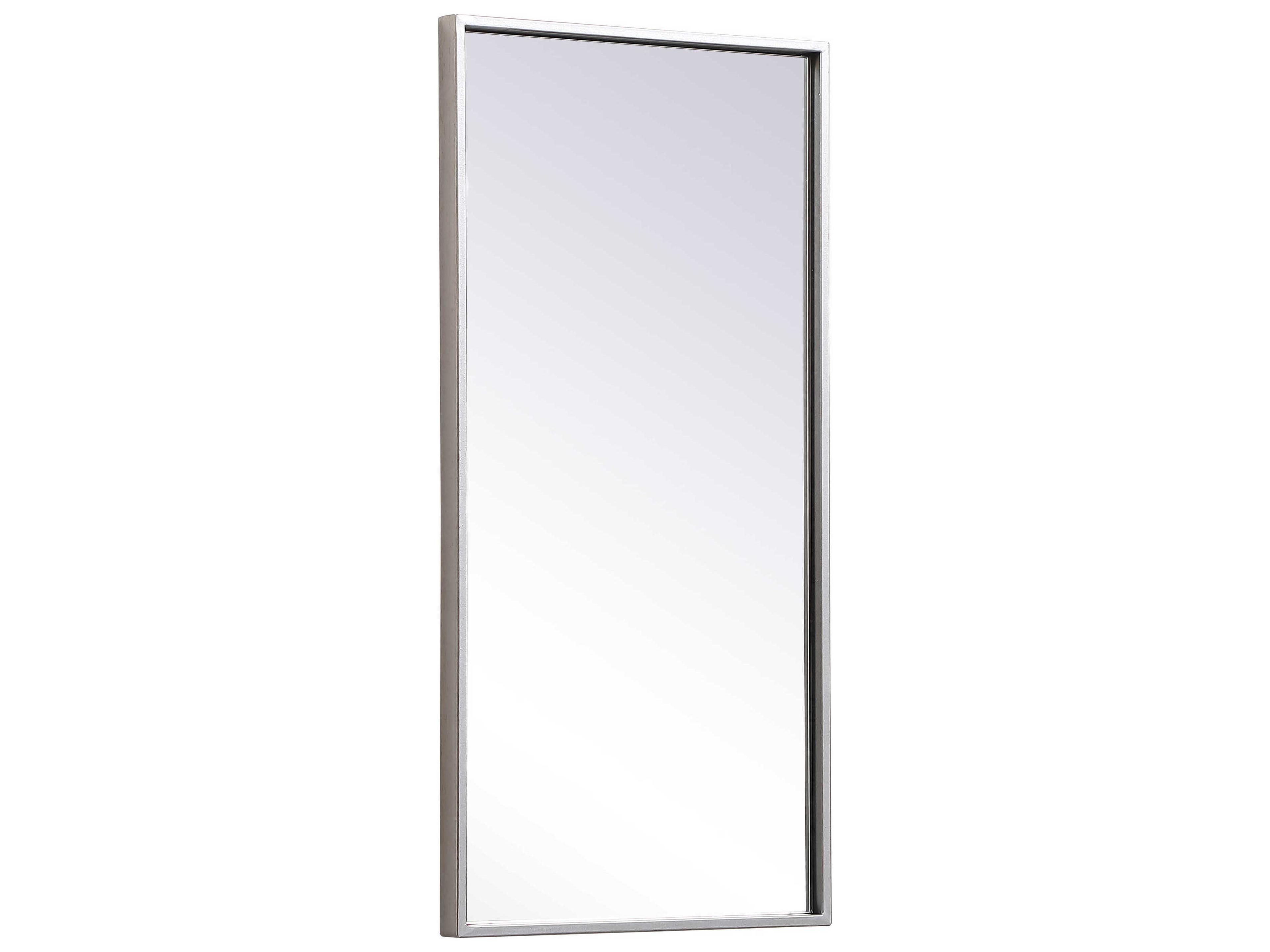 Elegant Lighting Eternity Silver Rectangular Wall Mirror