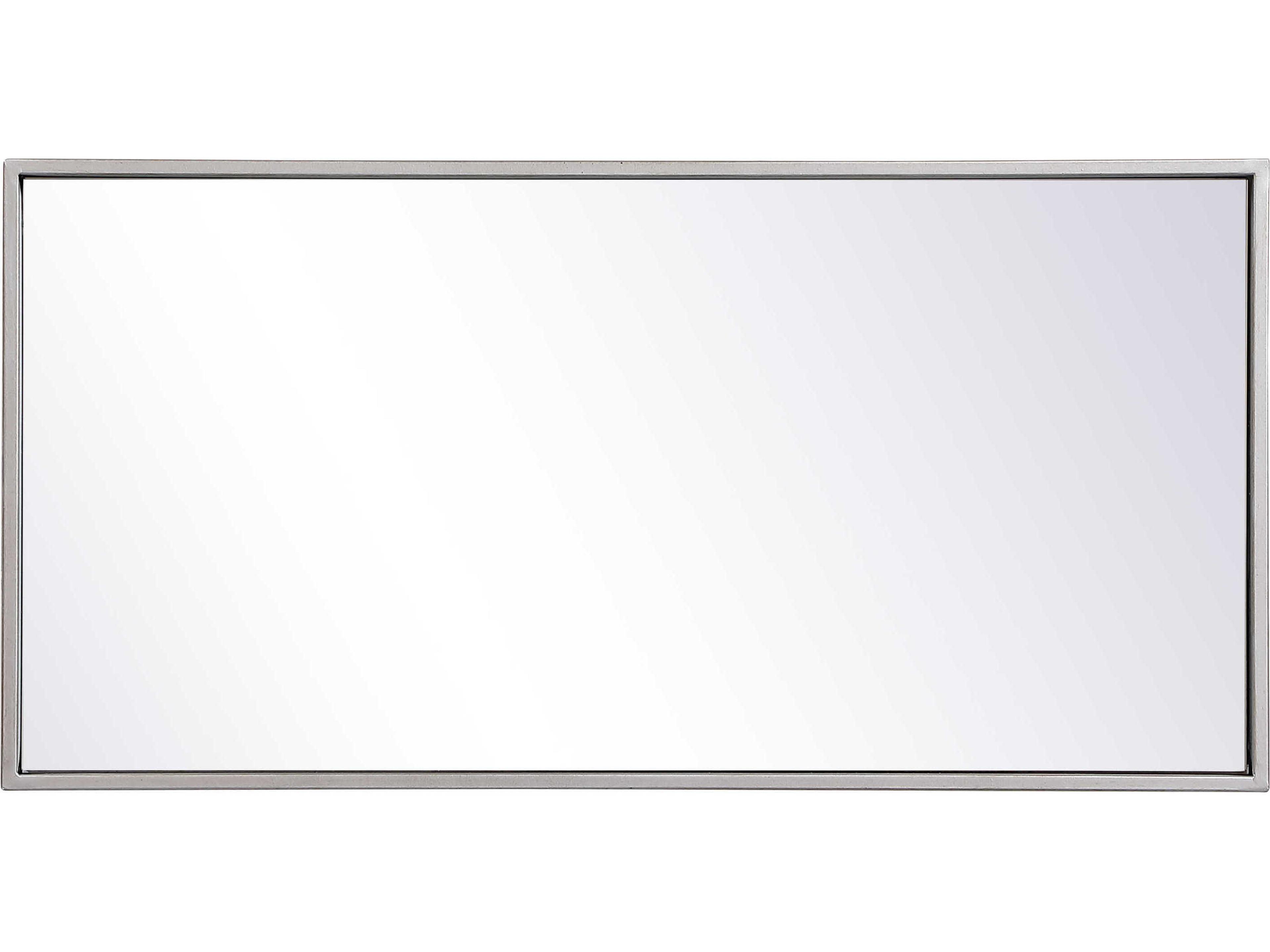 Elegant Lighting Eternity Silver Rectangular Wall Mirror