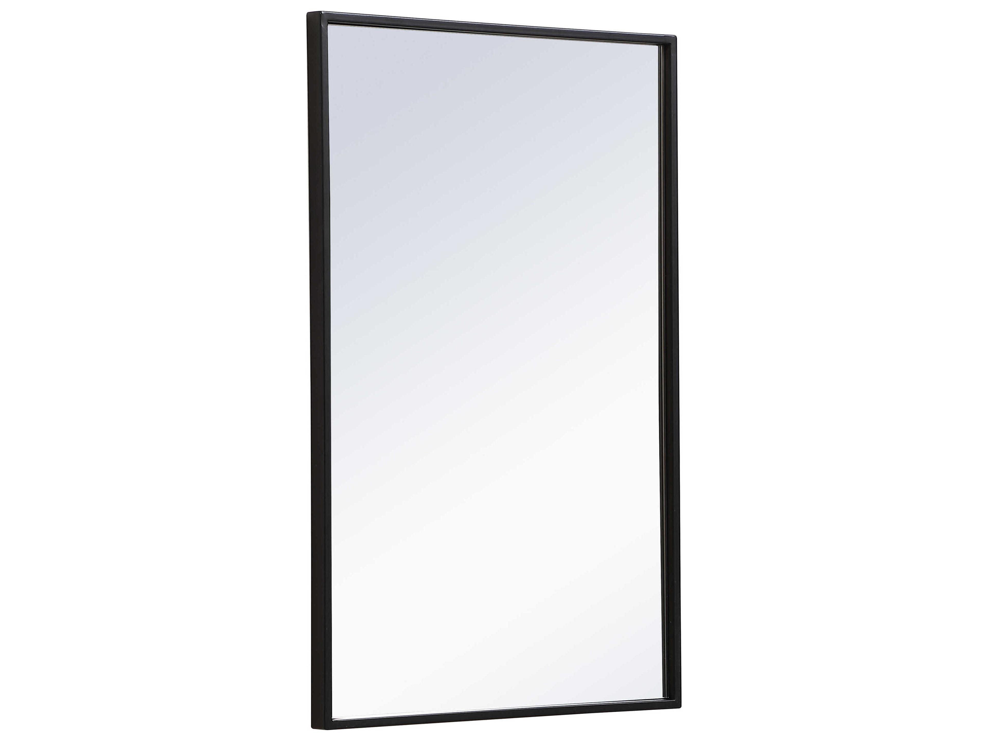 Elegant Lighting Eternity Black Rectangular Wall Mirror