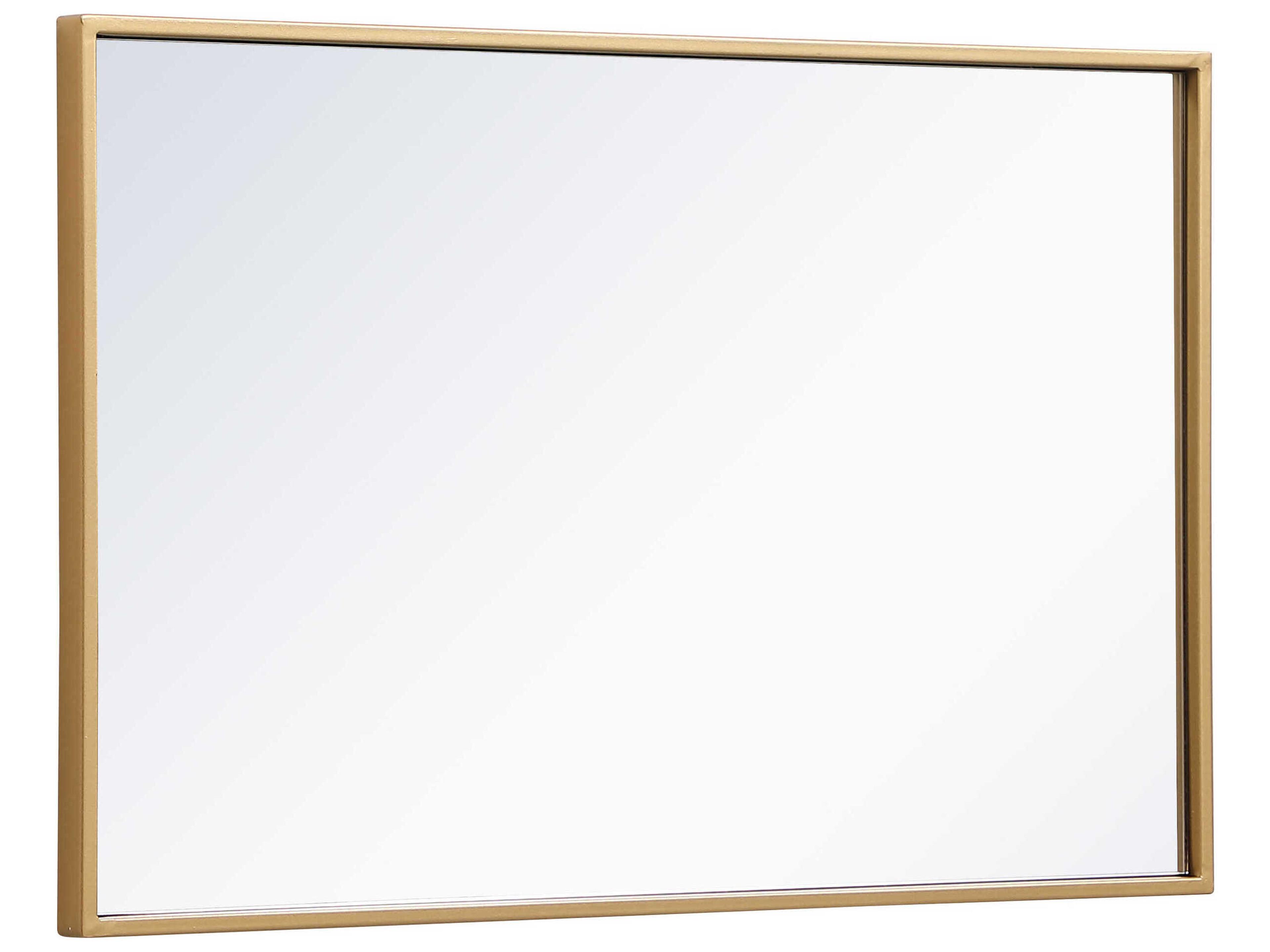 Elegant Lighting Eternity Brass Rectangular Wall Mirror