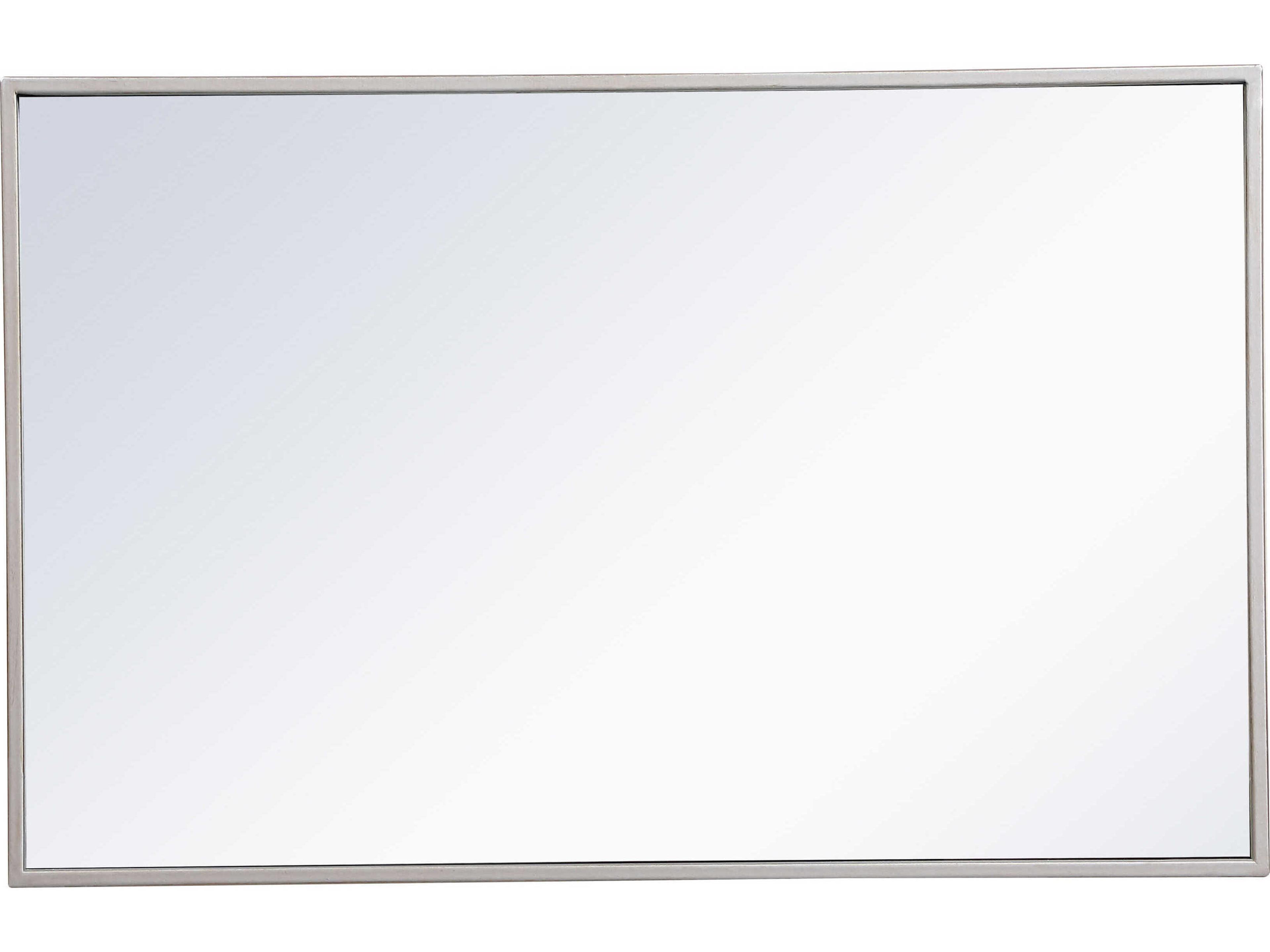 Elegant Lighting Eternity Silver Rectangular Wall Mirror