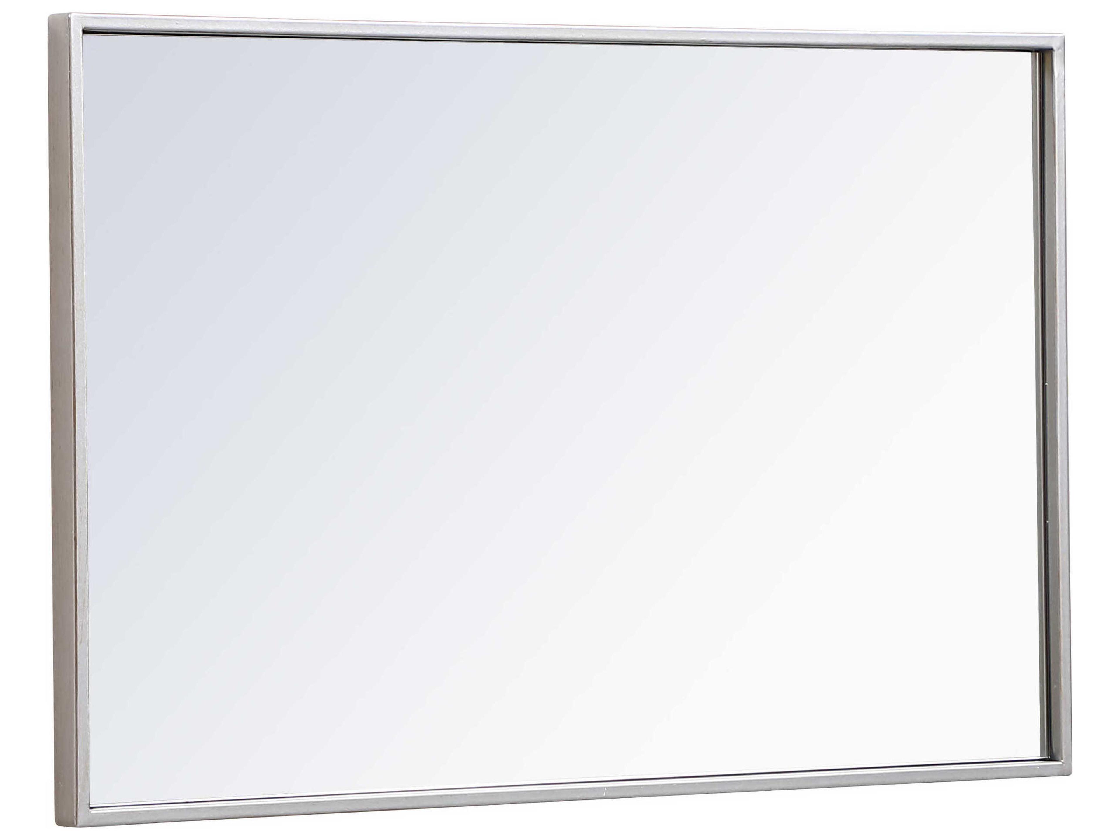 Elegant Lighting Eternity Silver Rectangular Wall Mirror