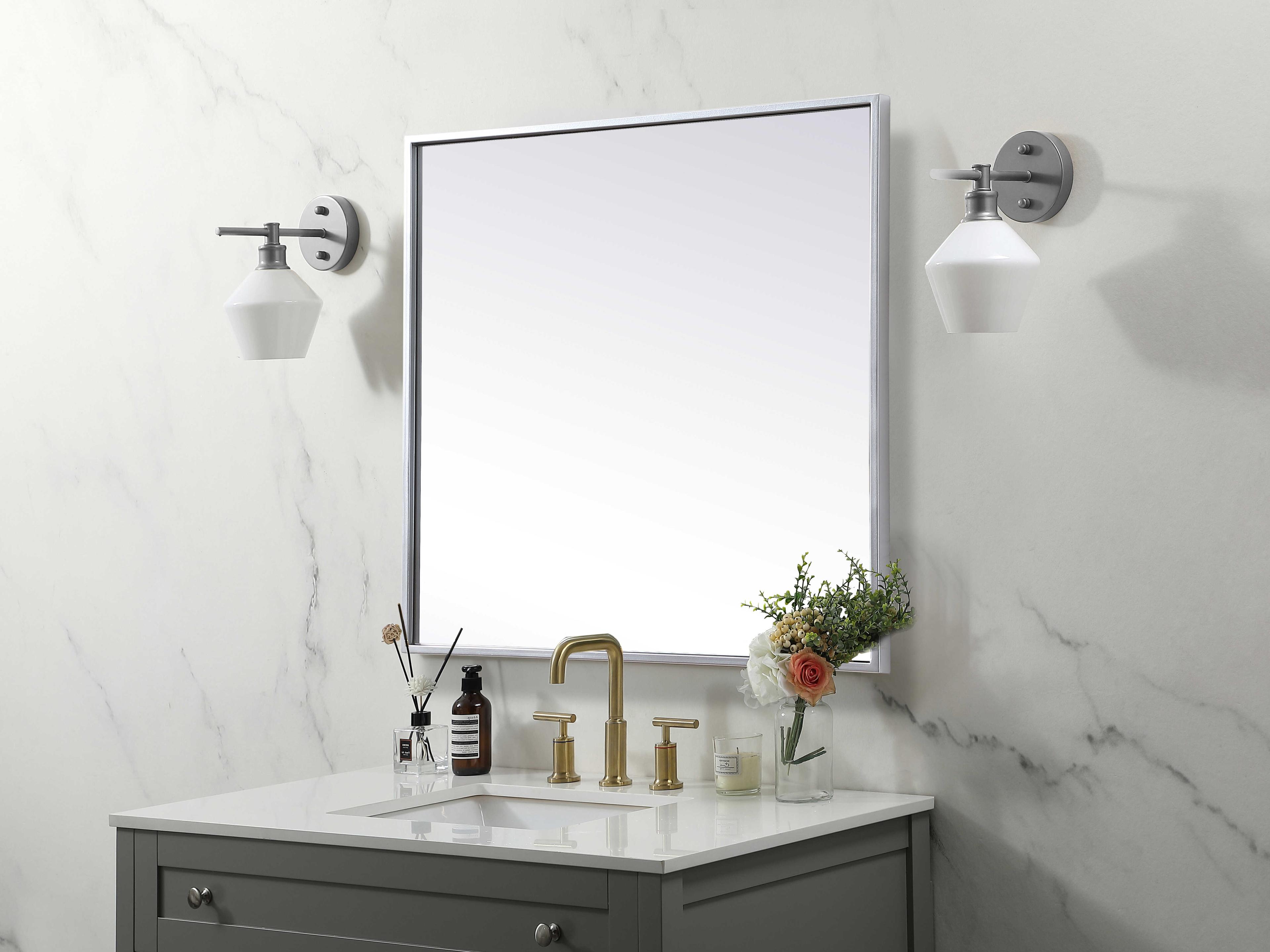 Elegant Lighting Eternity Square Wall Mirror