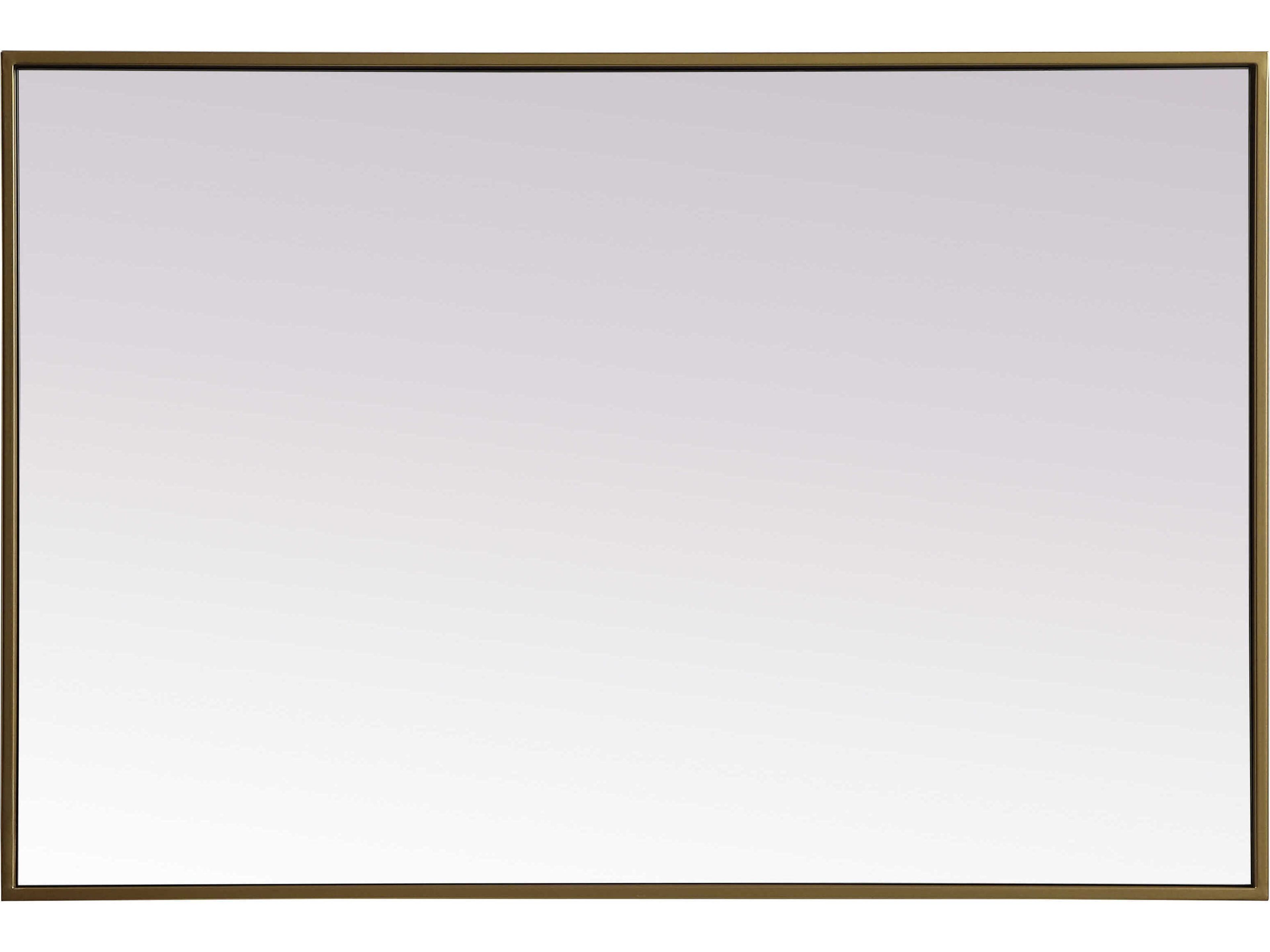 Elegant Lighting Eternity Brass Rectangular Wall Mirror