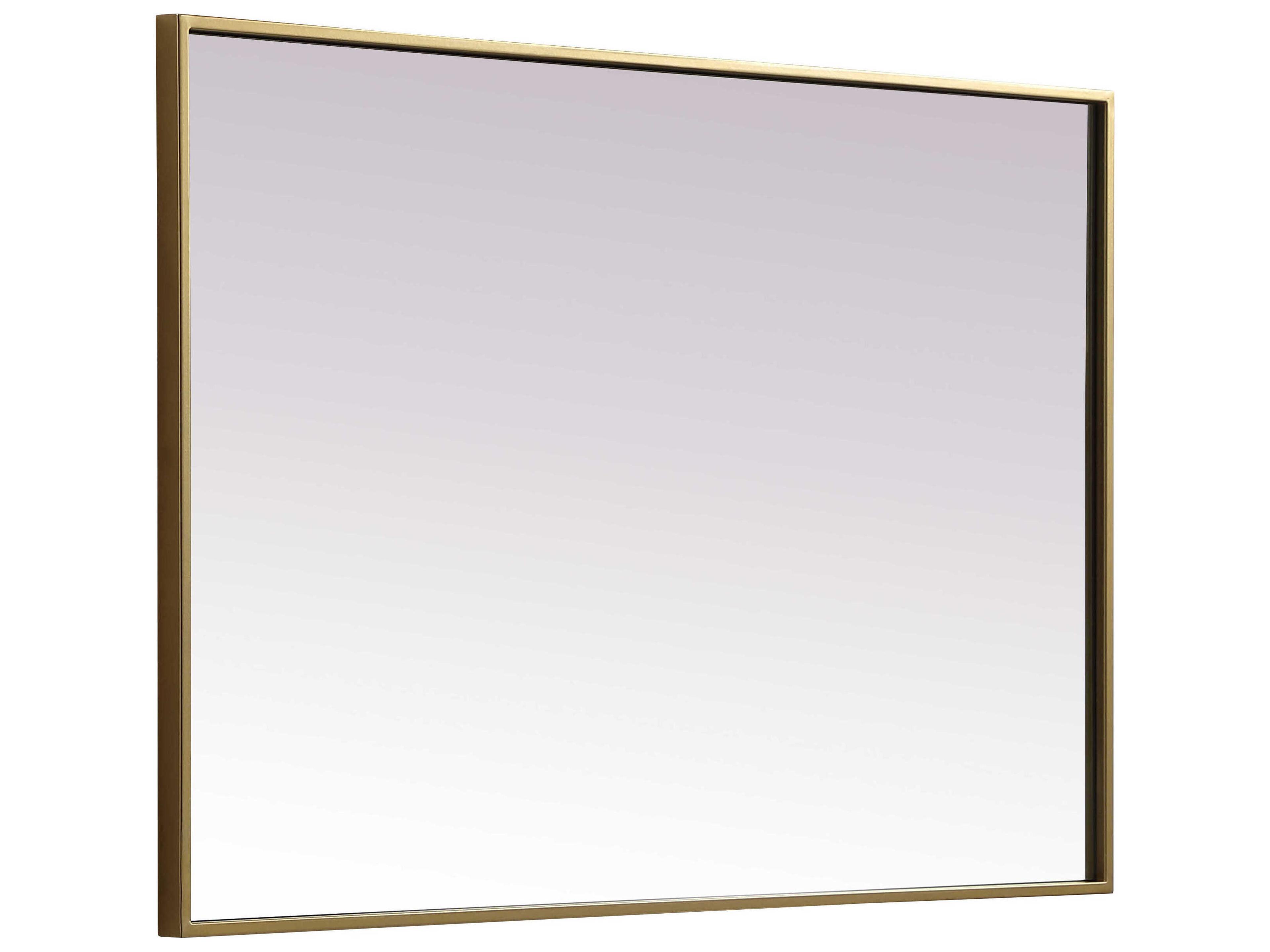 Elegant Lighting Eternity Brass Rectangular Wall Mirror