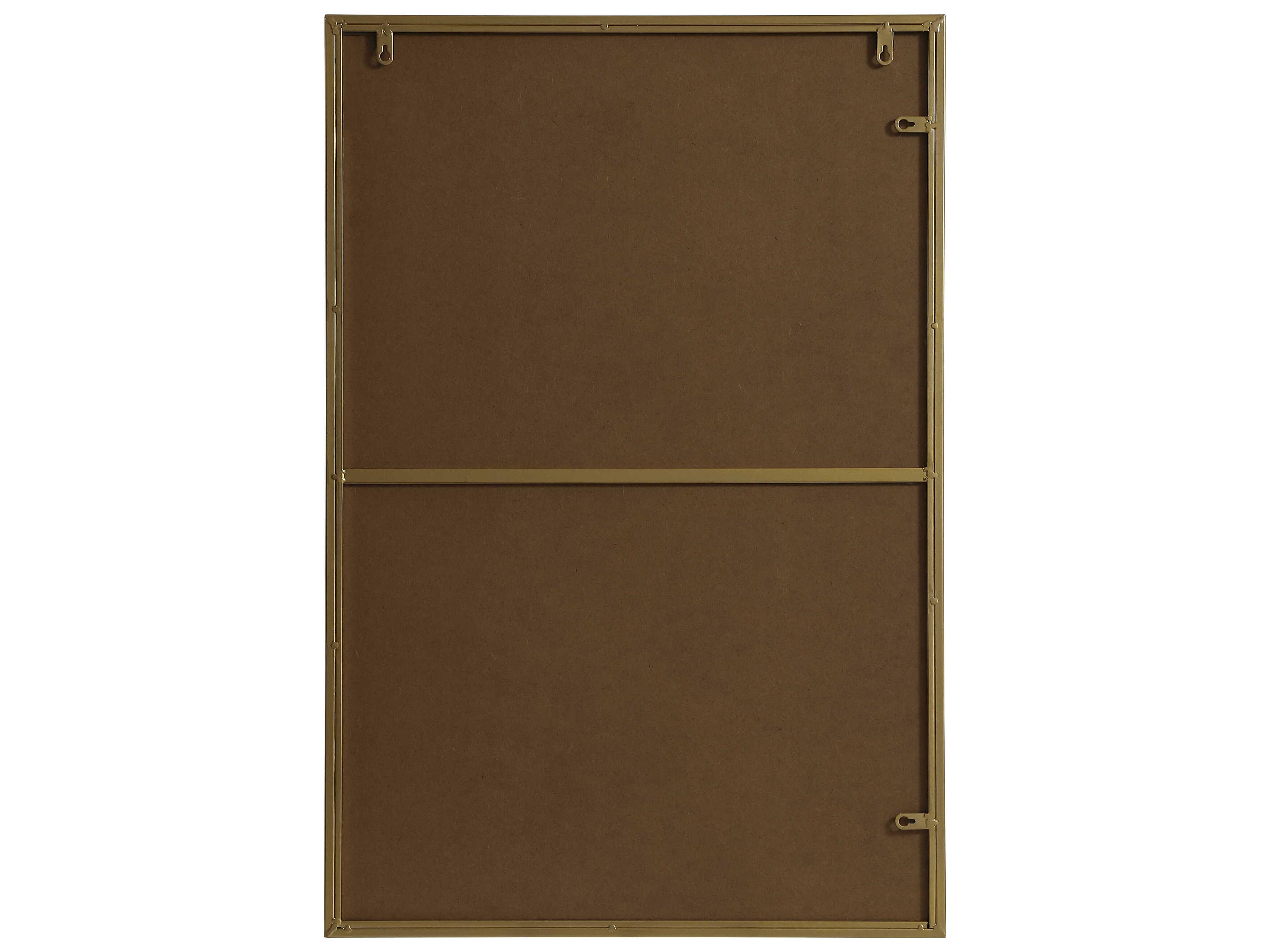 Elegant Lighting Eternity Brass Rectangular Wall Mirror