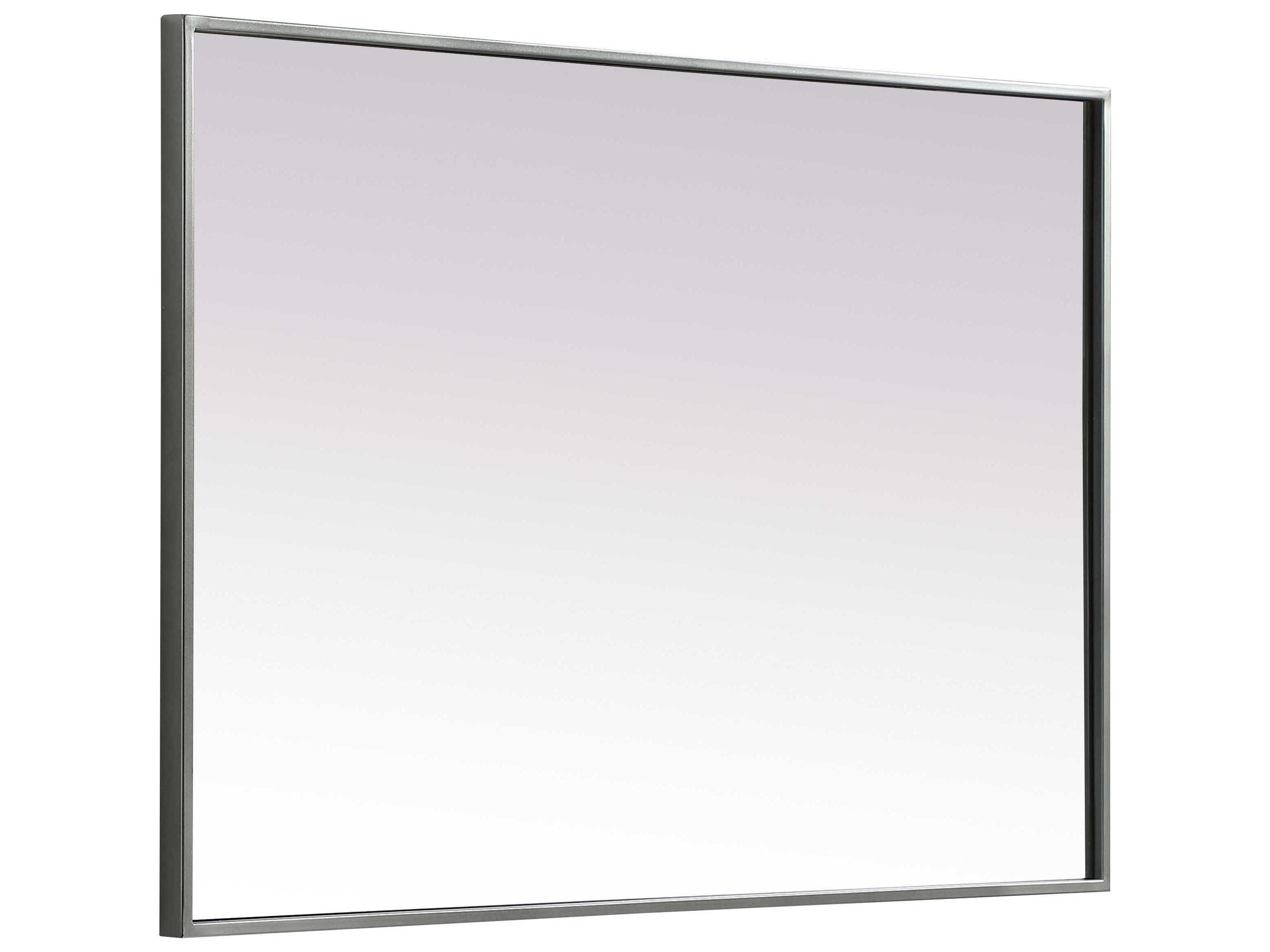 Elegant Lighting Eternity Silver Rectangular Wall Mirror