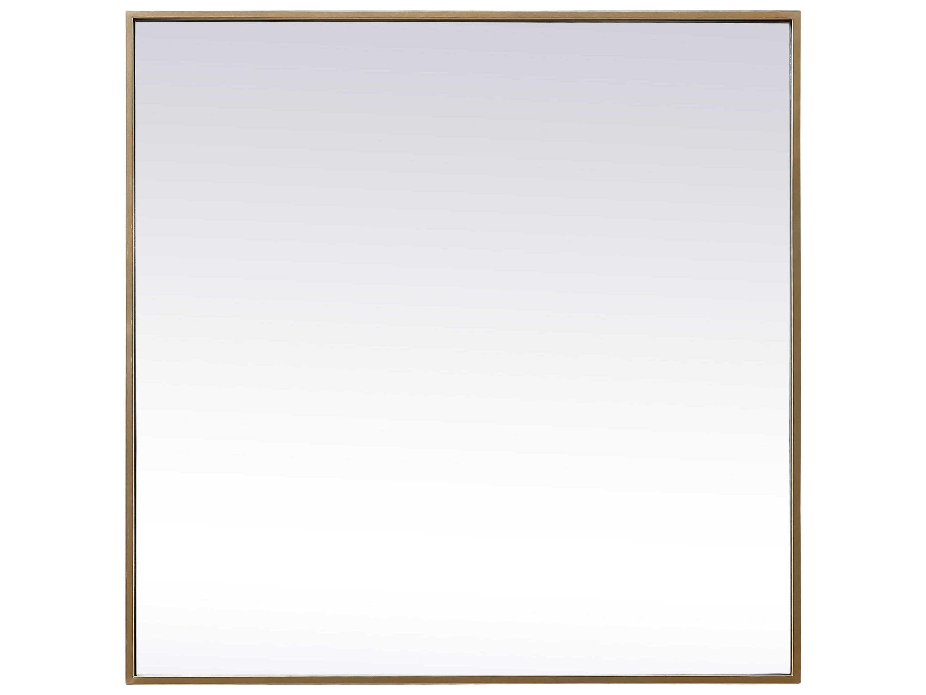 Eternity Square Wall Mirror Modern Brass