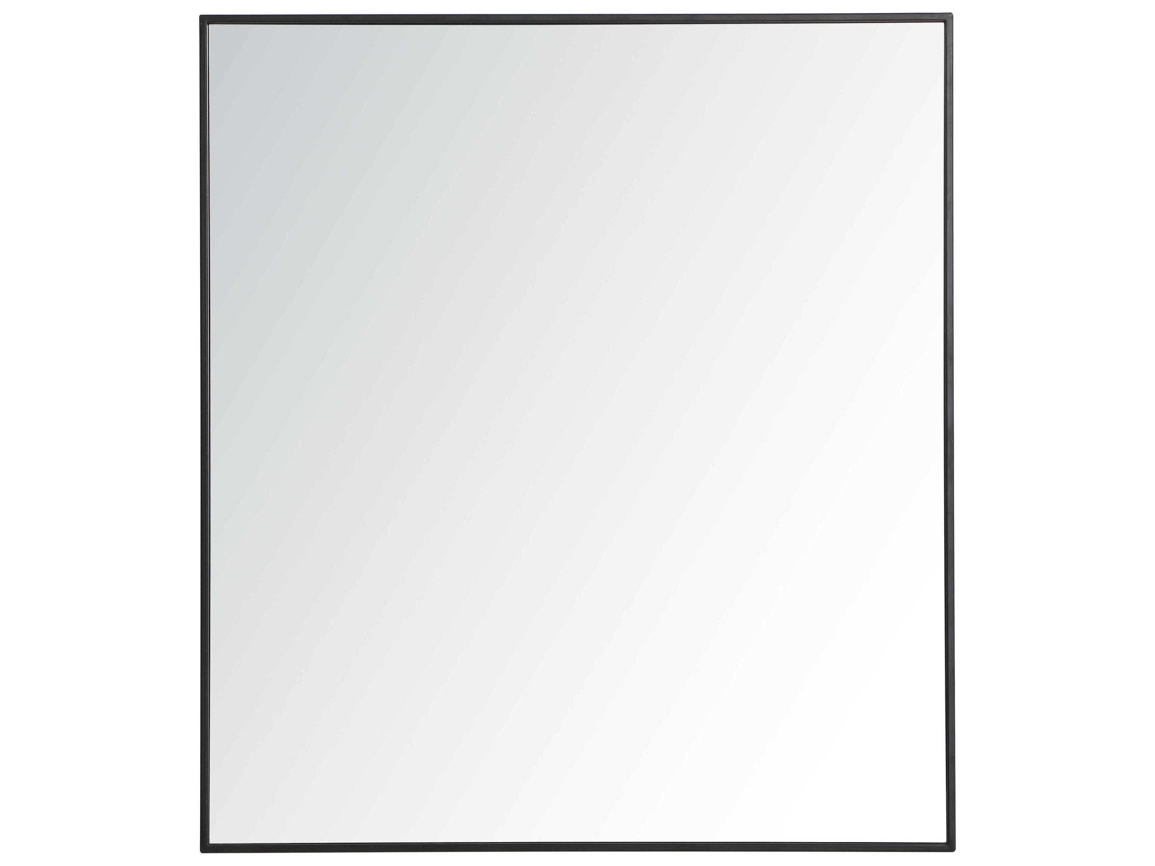 Elegant Lighting Black Rectangular Wall Mirror