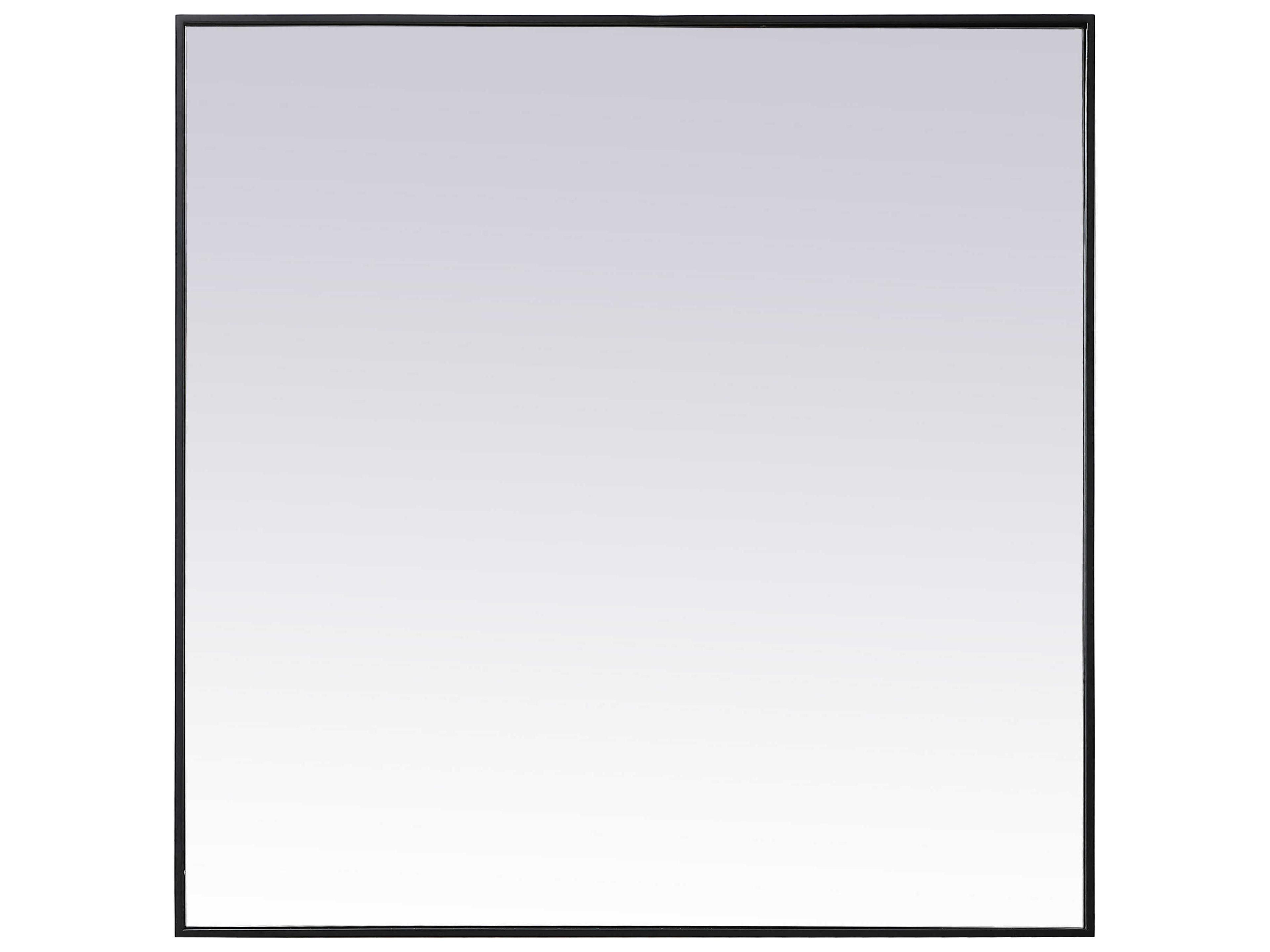 Eternity Square Mirror in Black