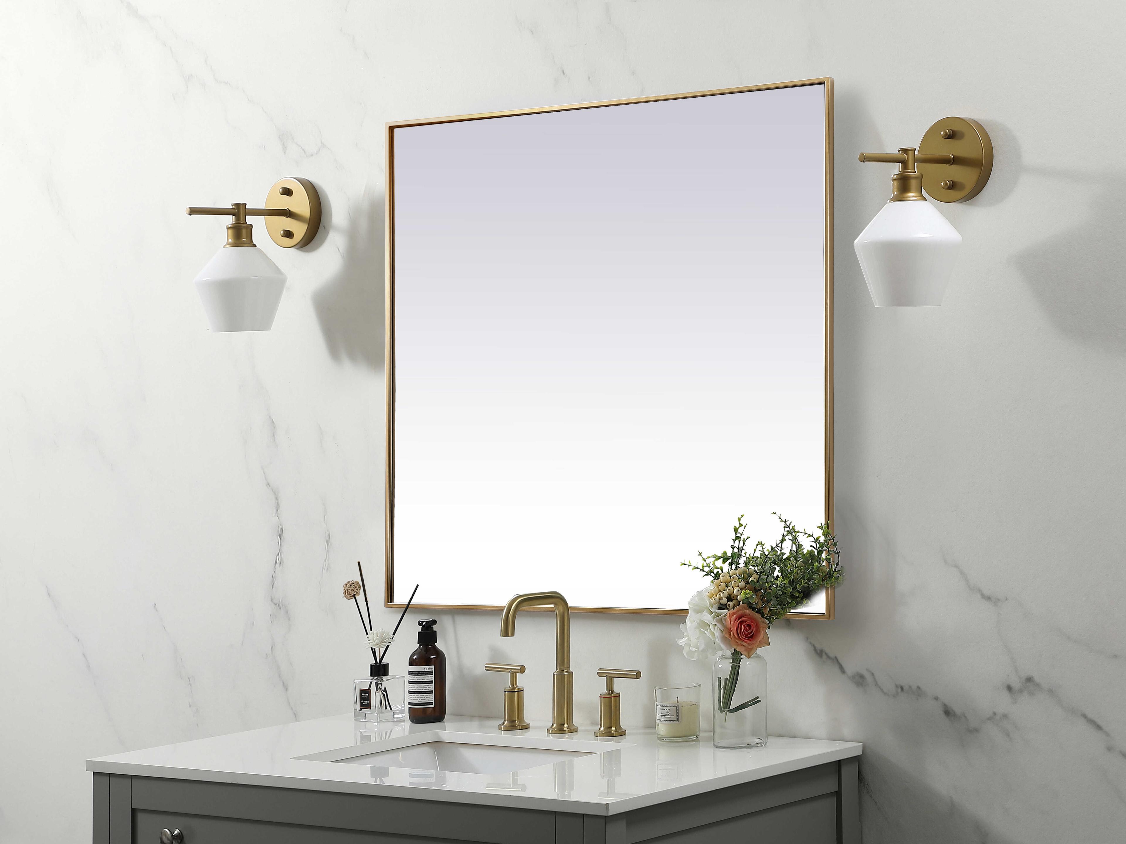 Elegant Lighting Eternity Square Wall Mirror