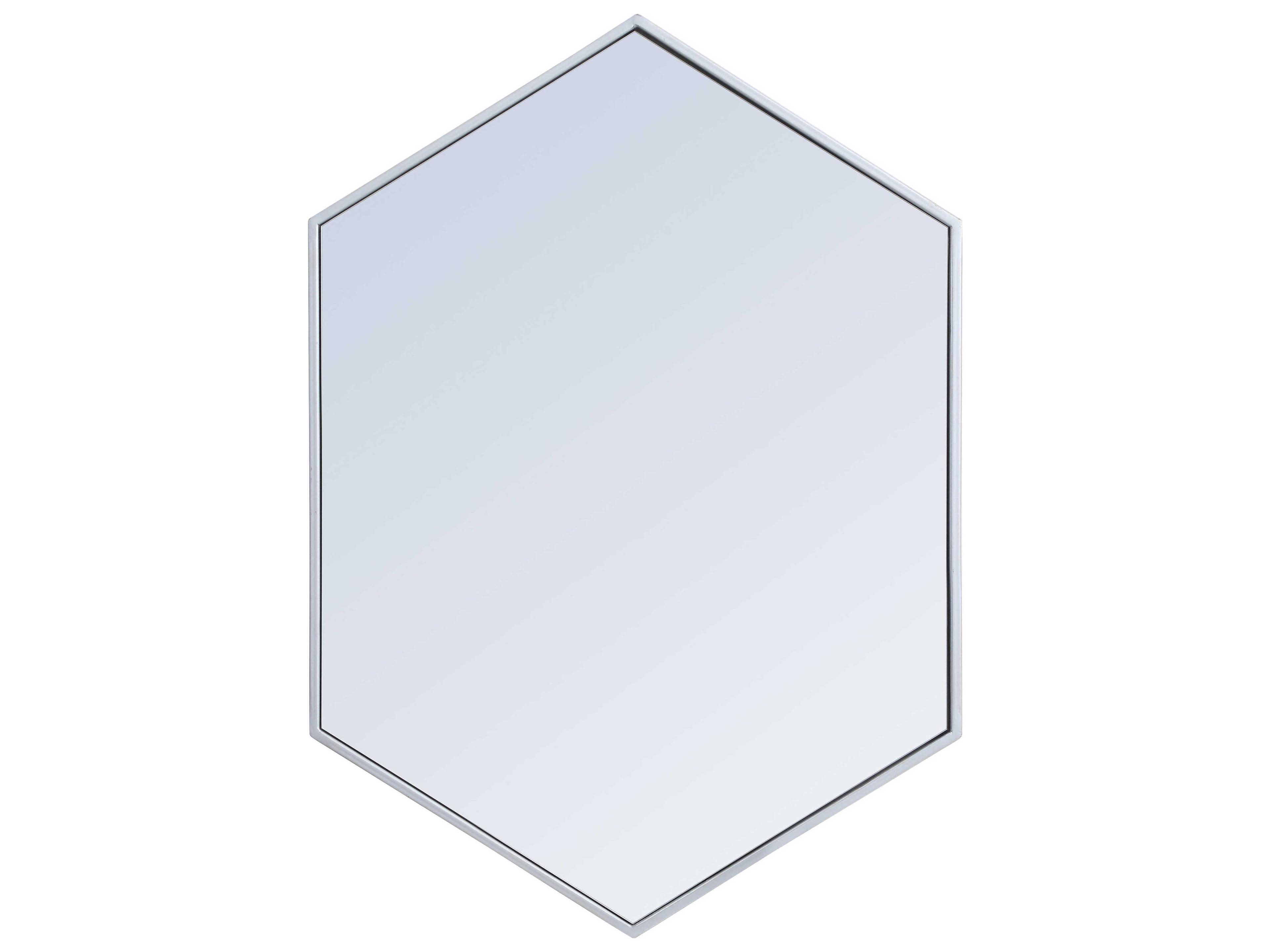 Elegant Lighting Eternity Silver Hexagon Wall Mirror