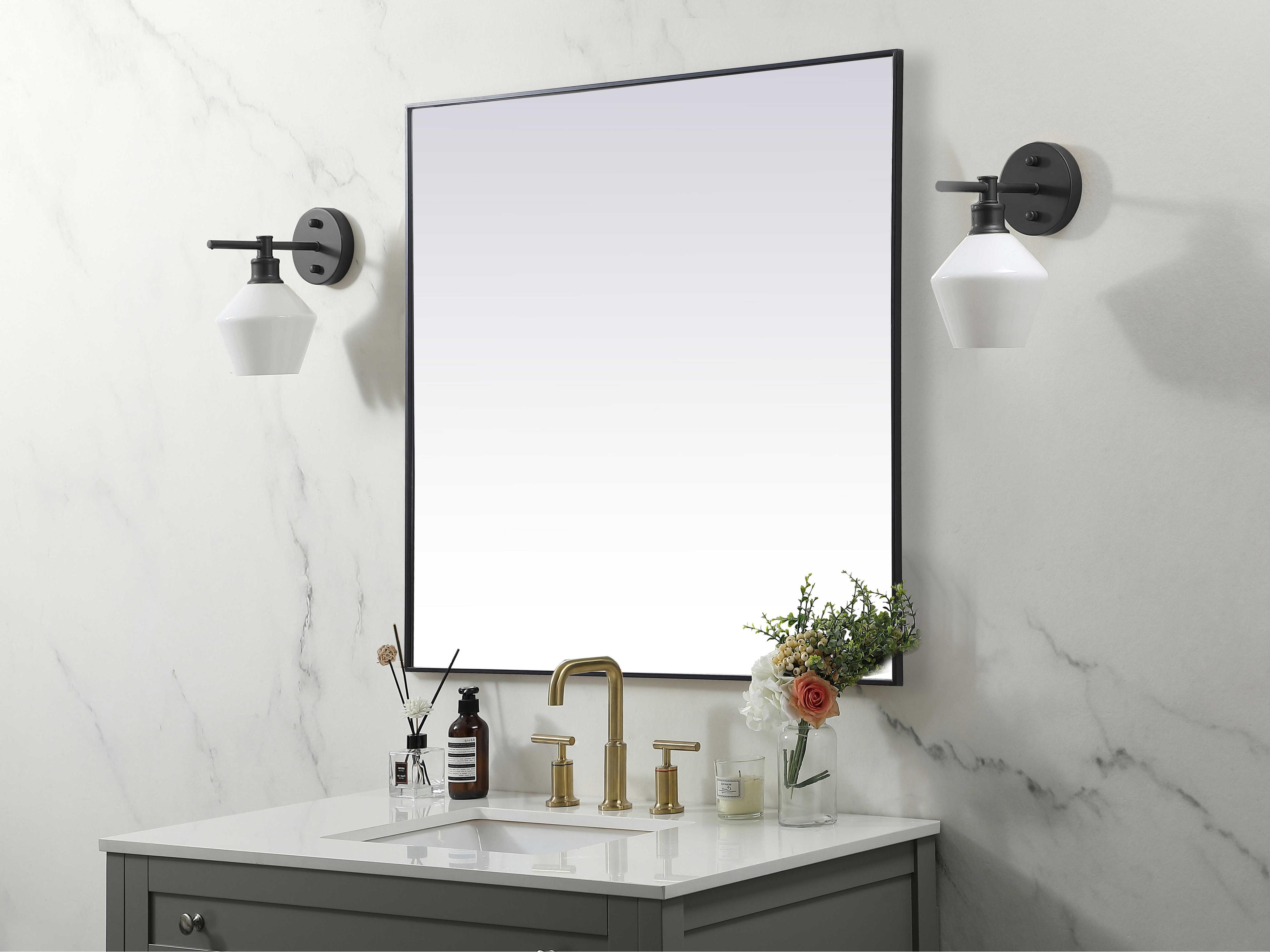 Elegant Lighting Eternity Square Wall Mirror