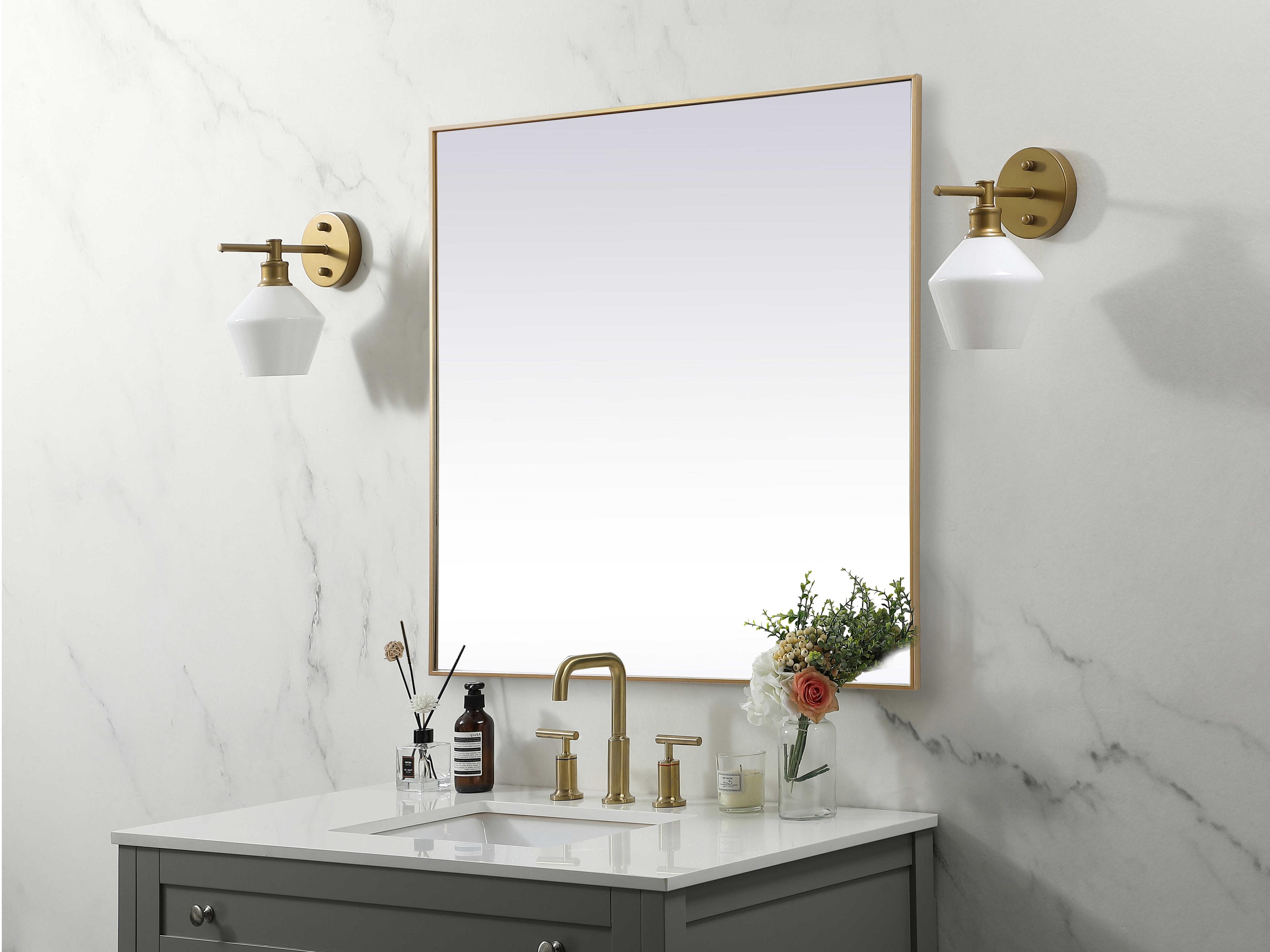 Elegant Lighting Eternity Square Wall Mirror