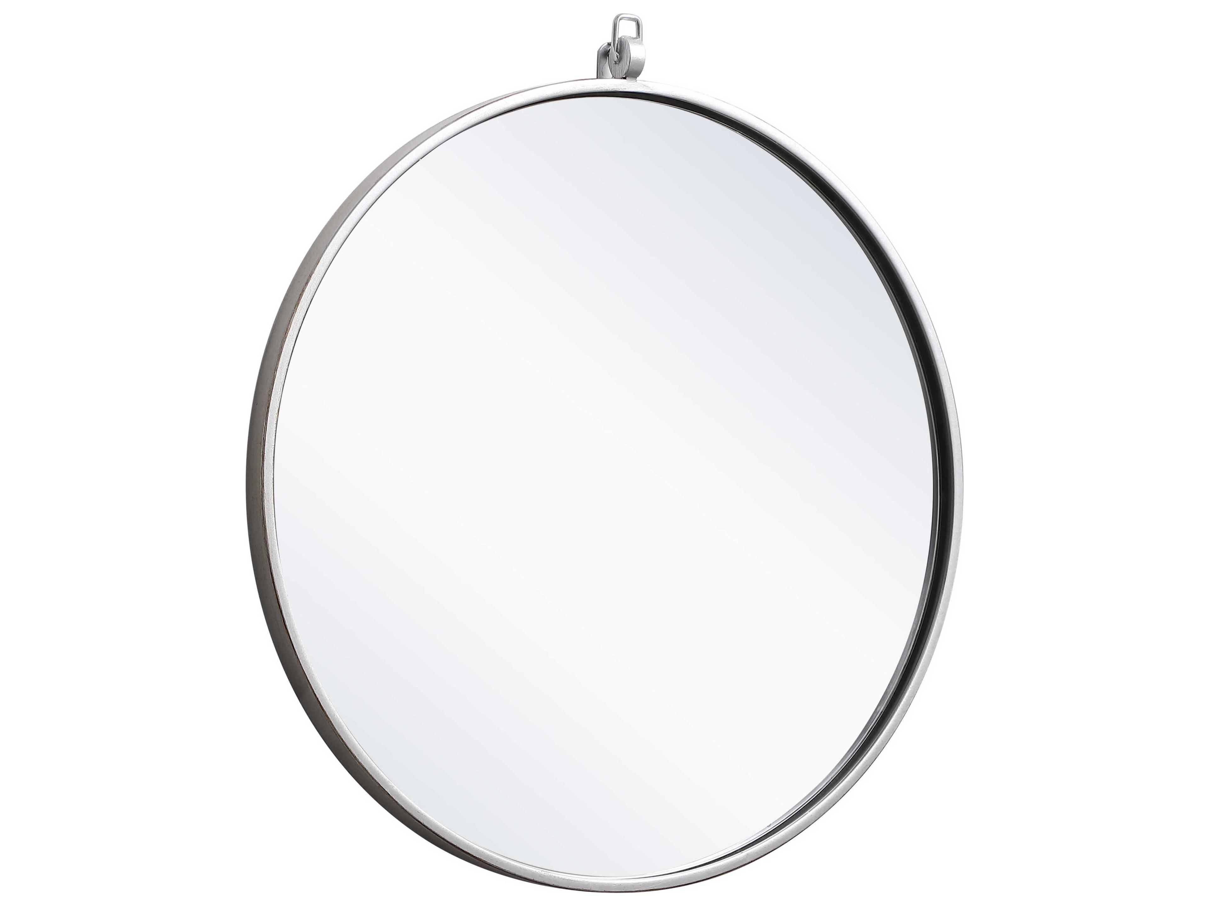 Elegant Lighting Eternity Silver Round Wall Mirror
