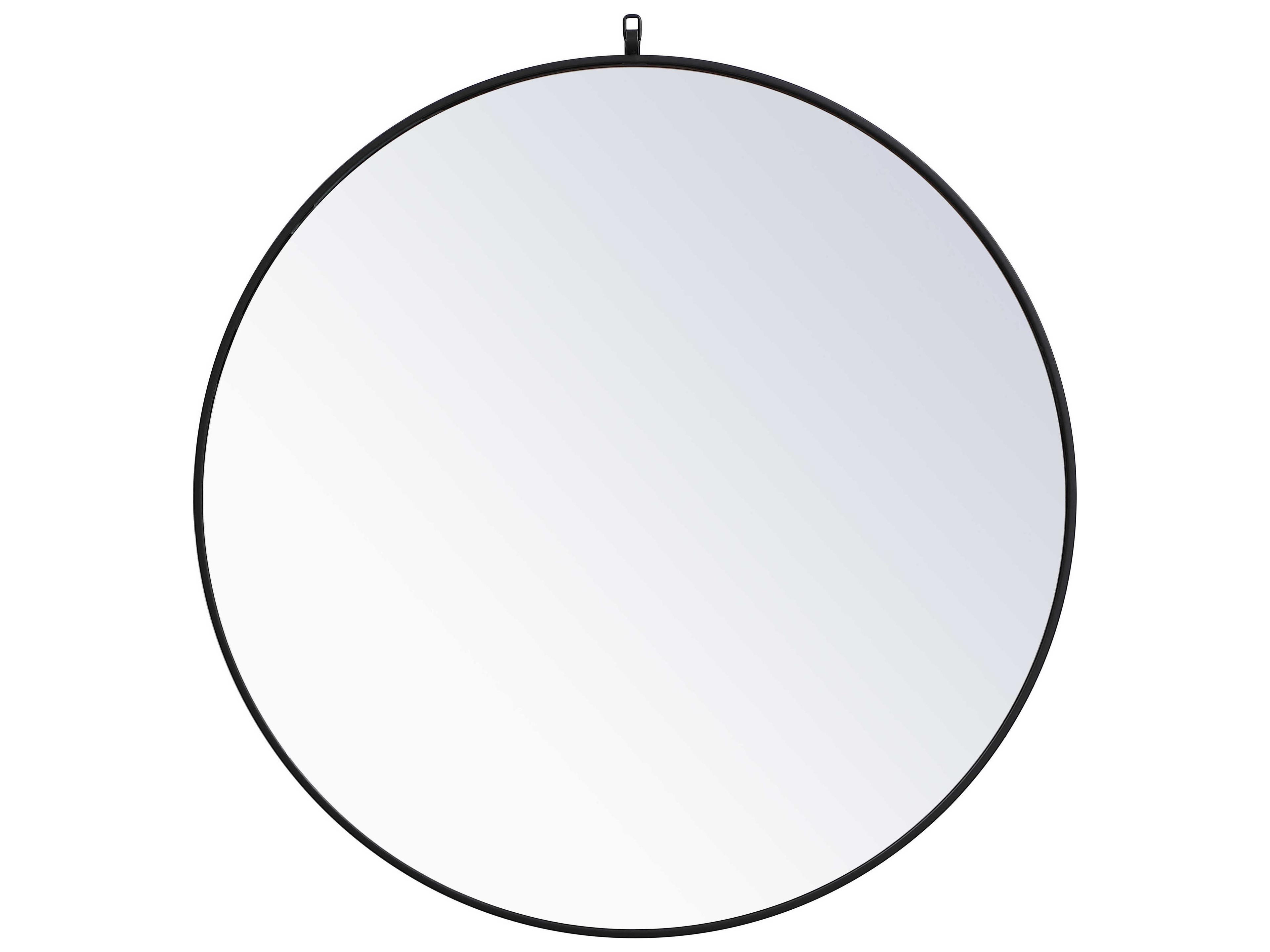 Eternity Black Round Wall Mirror