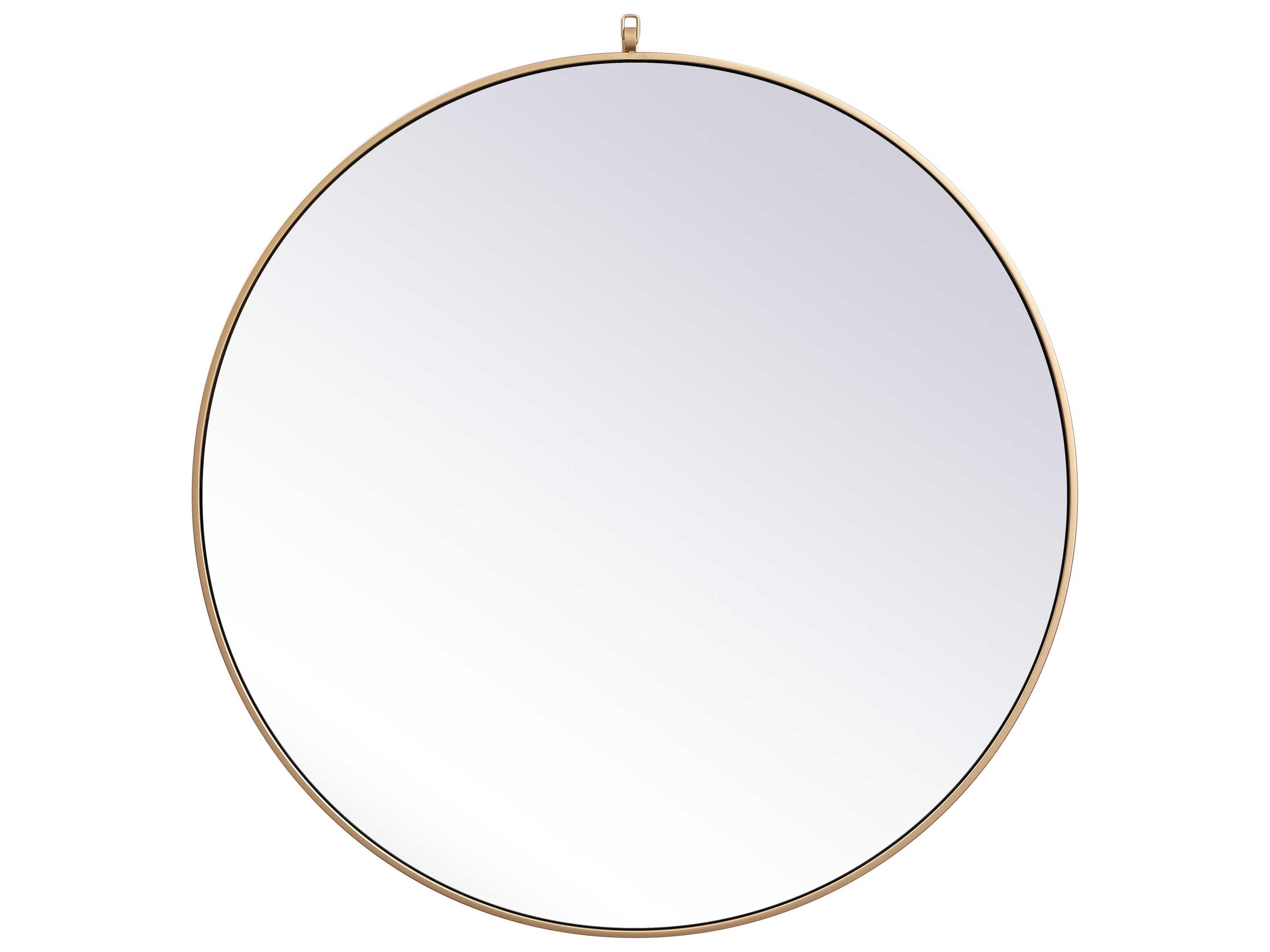 Elegant Lighting Eternity Brass Round Wall Mirror