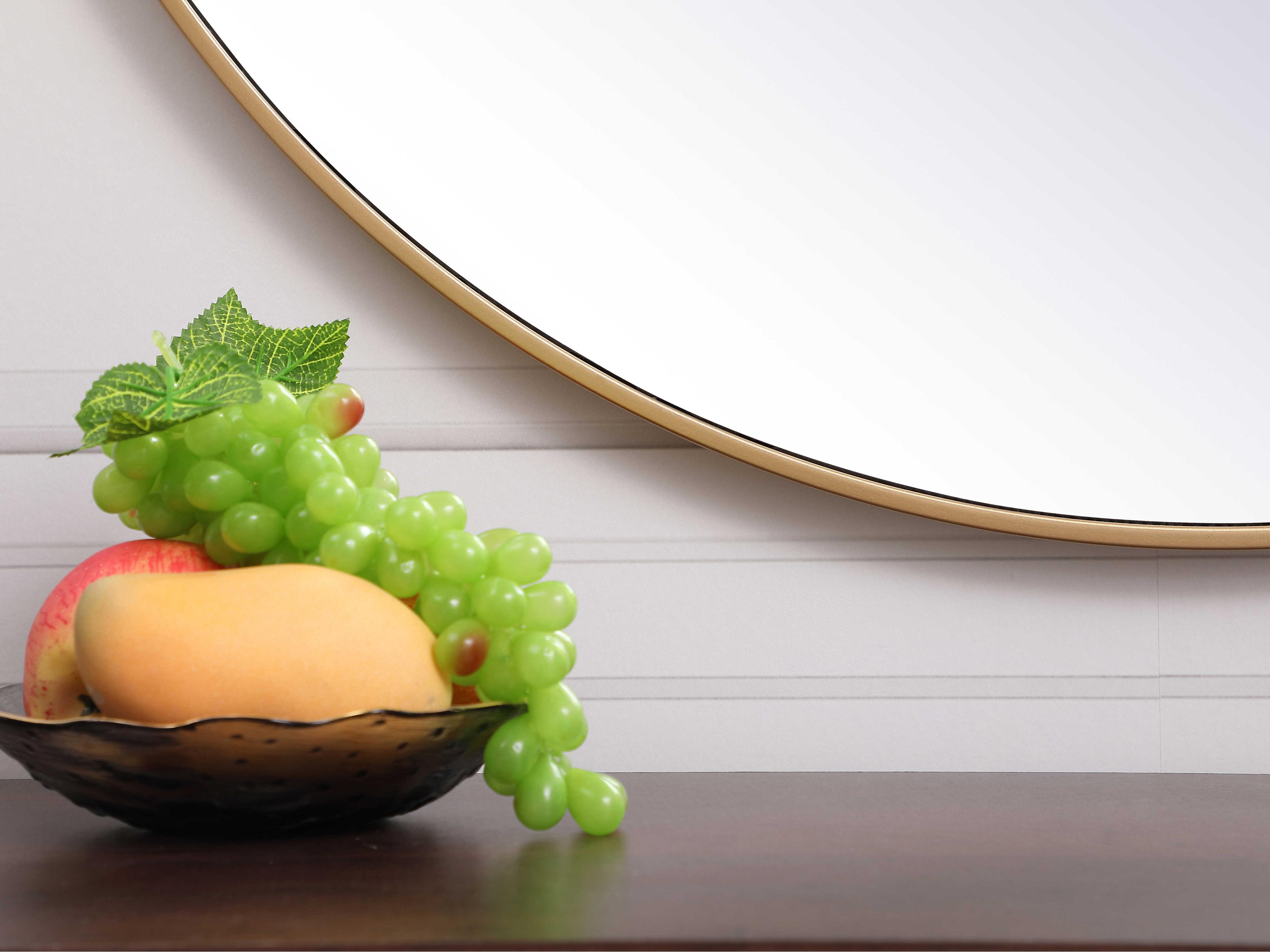 Elegant Lighting Eternity Brass Round Wall Mirror