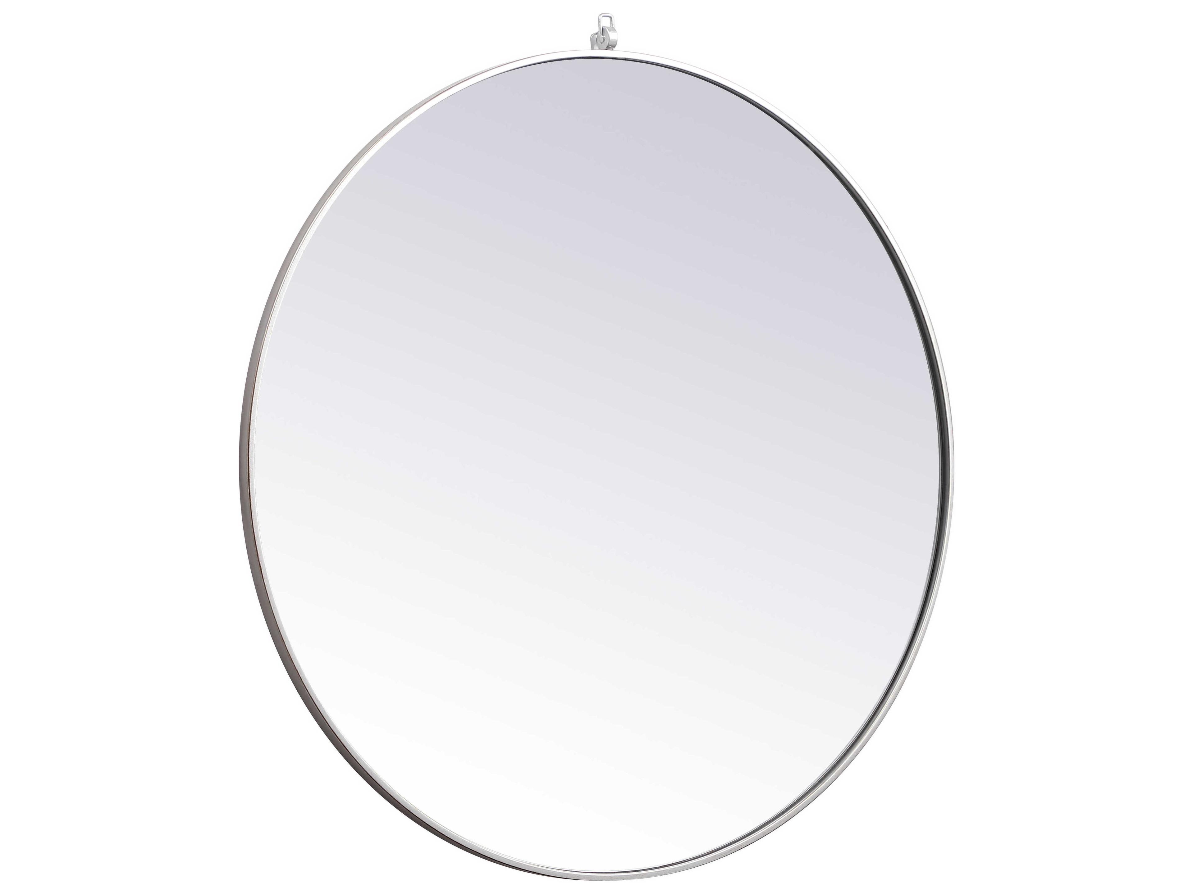Elegant Lighting Eternity Silver Round Wall Mirror