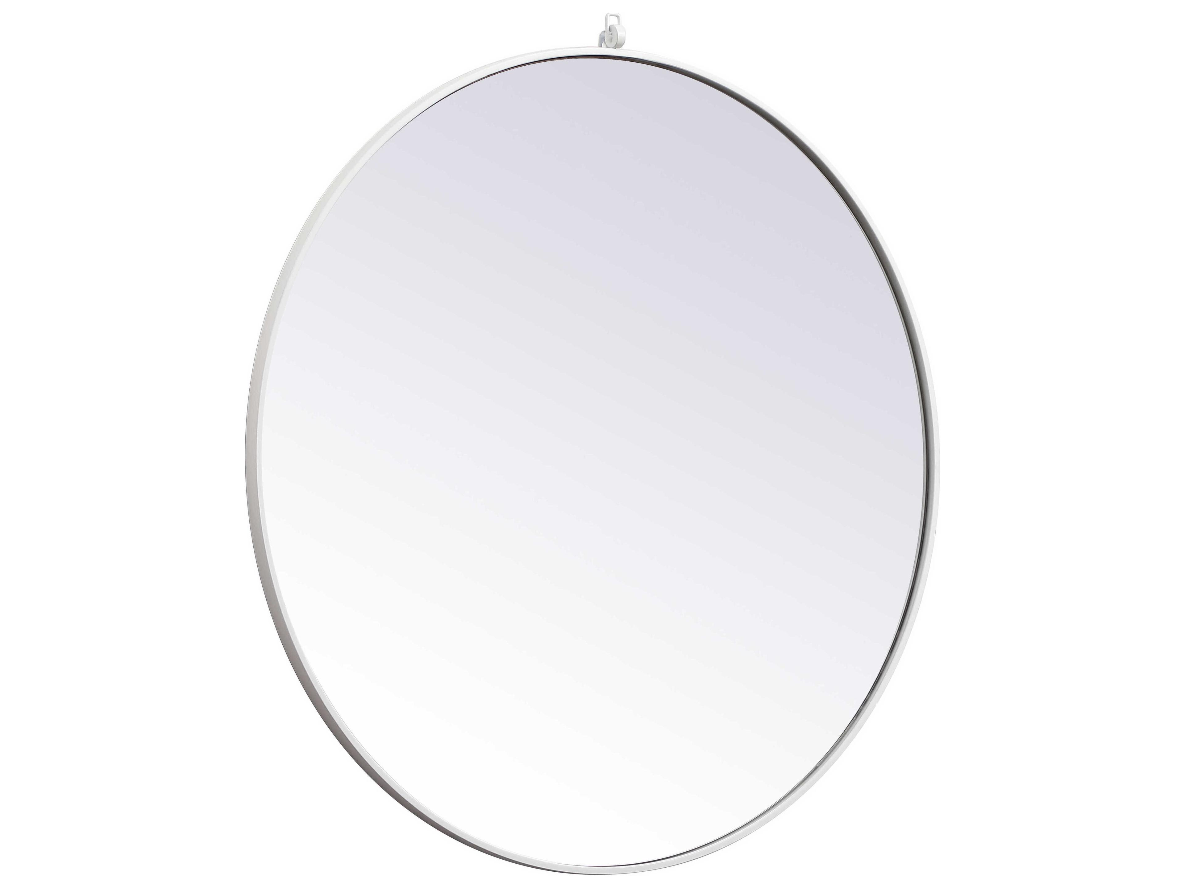 Elegant Lighting Eternity White Round Wall Mirror