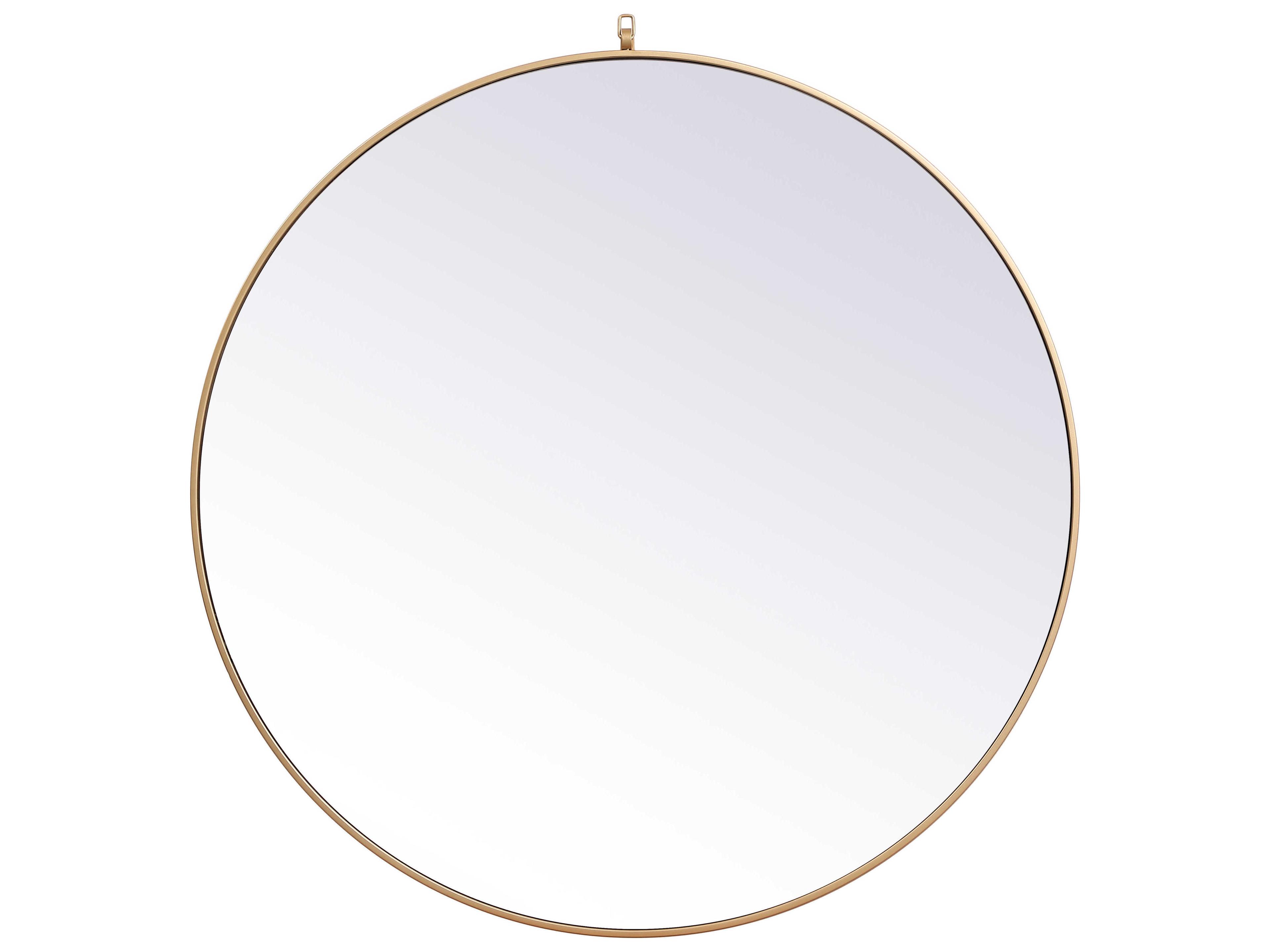Eternity Brass Round Wall Mirror