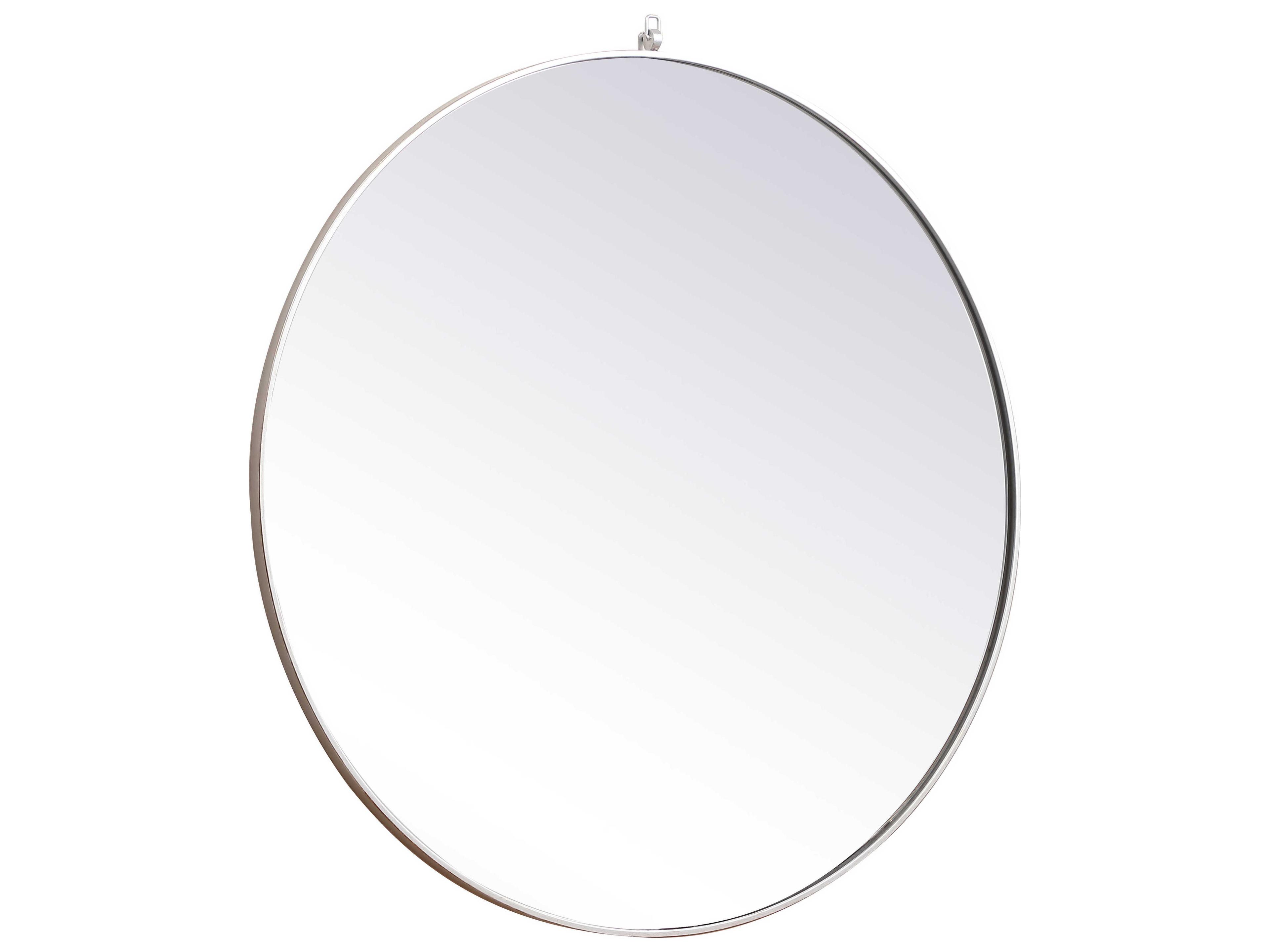 Elegant Lighting Eternity Silver Round Wall Mirror