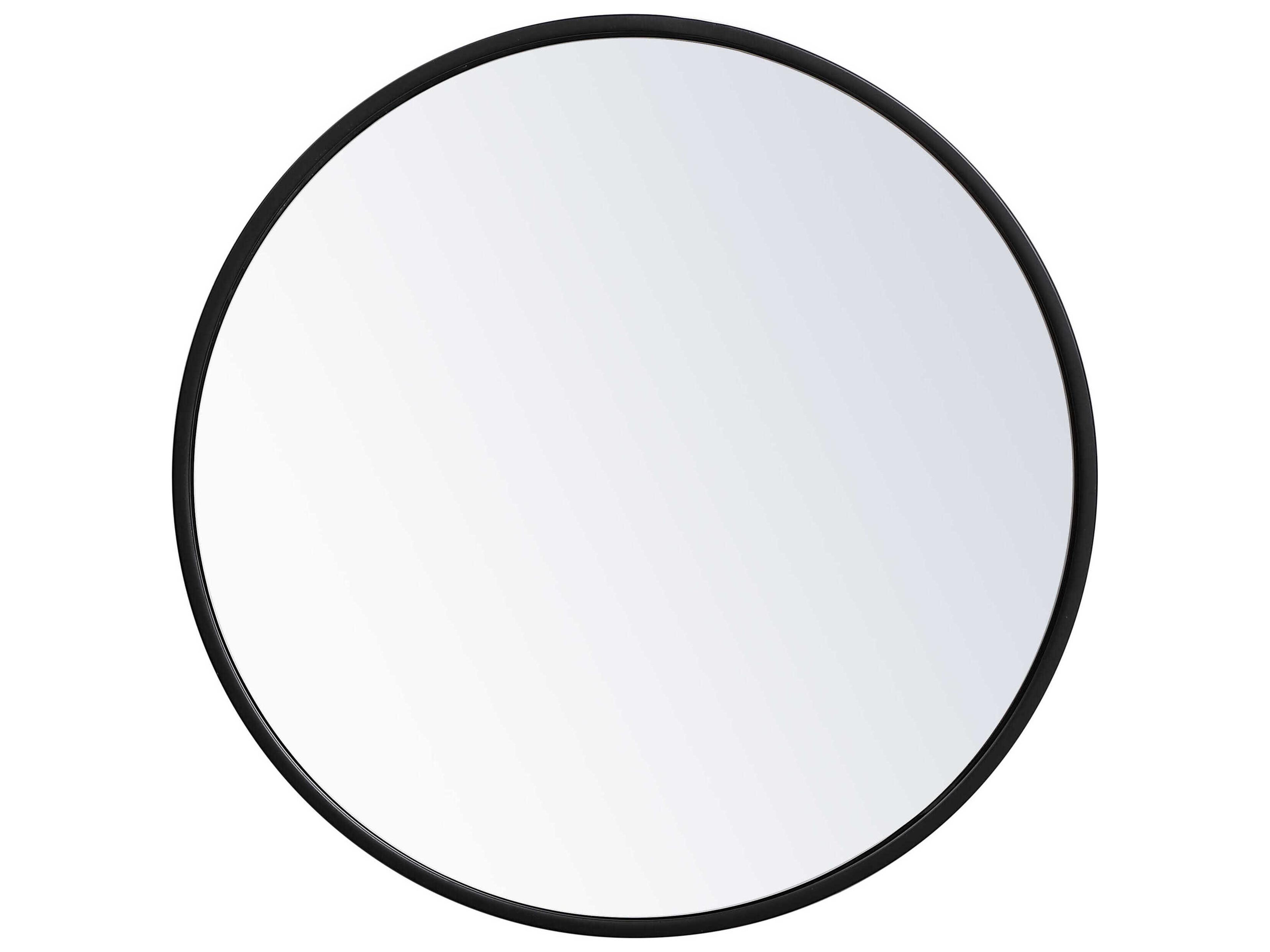 Eternity Black Round Wall Mirror